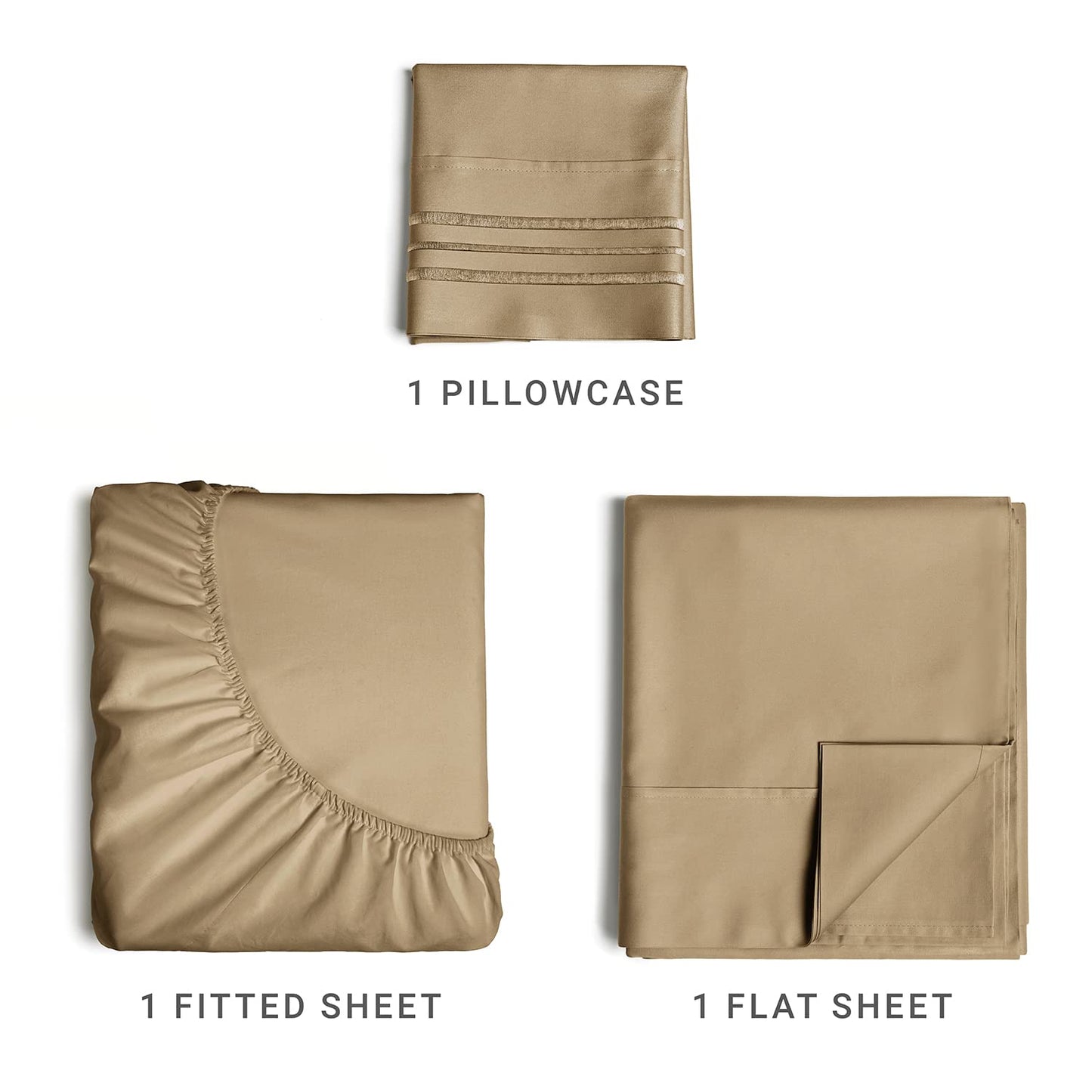 Queen Size 4 Piece Sheet Set - Comfy Breathable & Cooling Sheets - Hotel Luxury Bed Sheets for Women & Men - Deep Pockets, Easy-Fit, Extra Soft & Wrinkle Free Sheets - White Oeko-Tex Bed Sheet Set