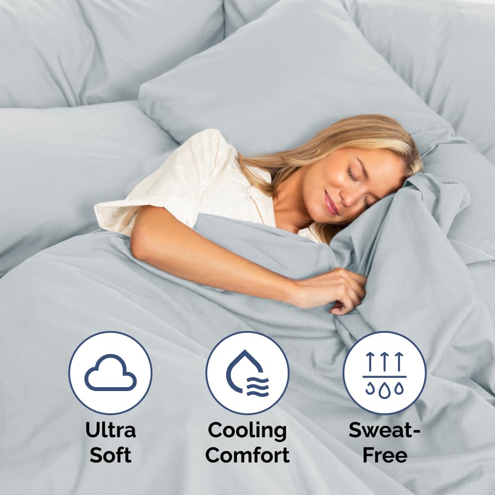 Queen Size 4 Piece Sheet Set - Comfy Breathable & Cooling Sheets - Hotel Luxury Bed Sheets for Women & Men - Deep Pockets, Easy-Fit, Extra Soft & Wrinkle Free Sheets - White Oeko-Tex Bed Sheet Set