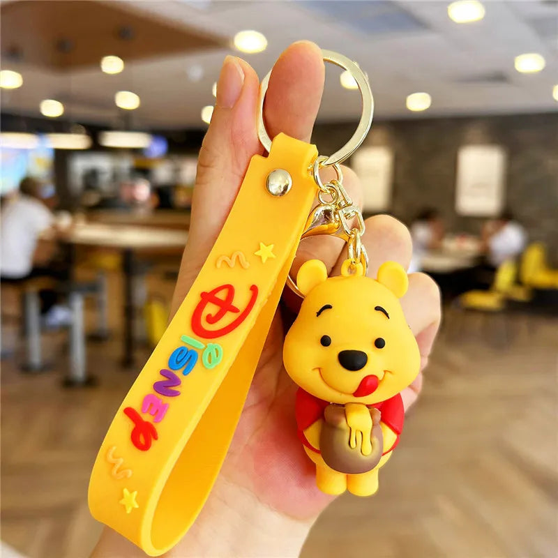Disney Stitch Keychain 5-Pack - Cute Lilo & Stitch Keyrings, Durable Anime Keychains for Women Men Kids, Multi-Color Gift Set