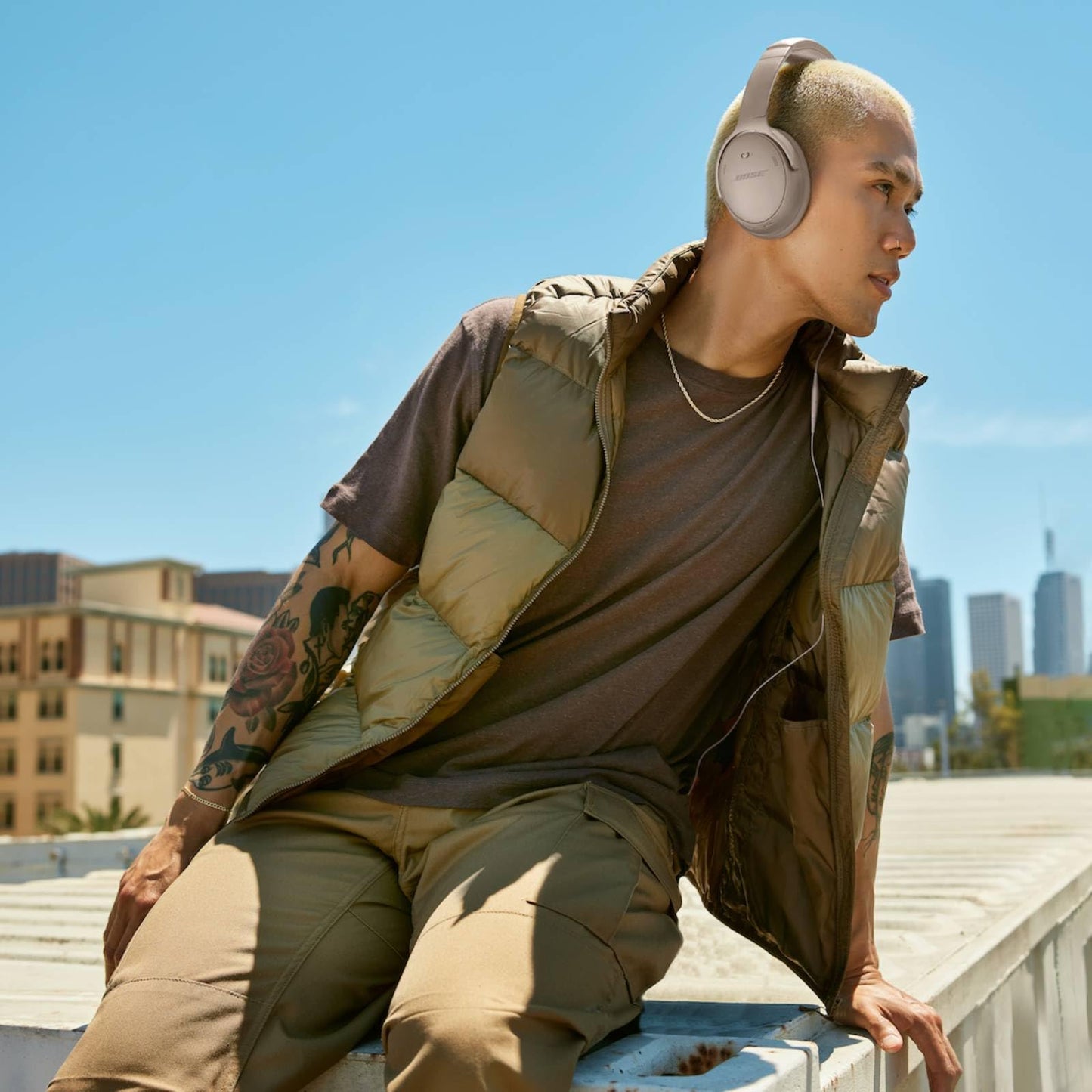 Bose QuietComfort Bluetooth Headphones, Wireless Headphones with Active Over Ear Noise Cancelling and Mic, Deep Bass, Up to 24 Hours of Playtime, Black