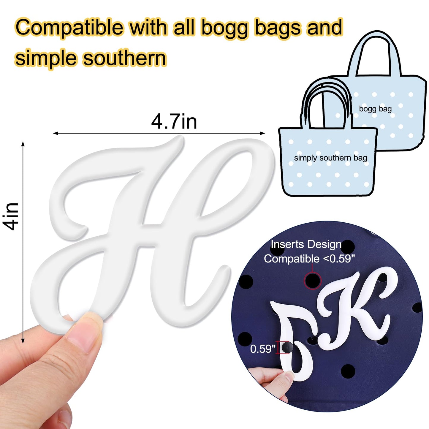 Letter Charms for Bogg Bag