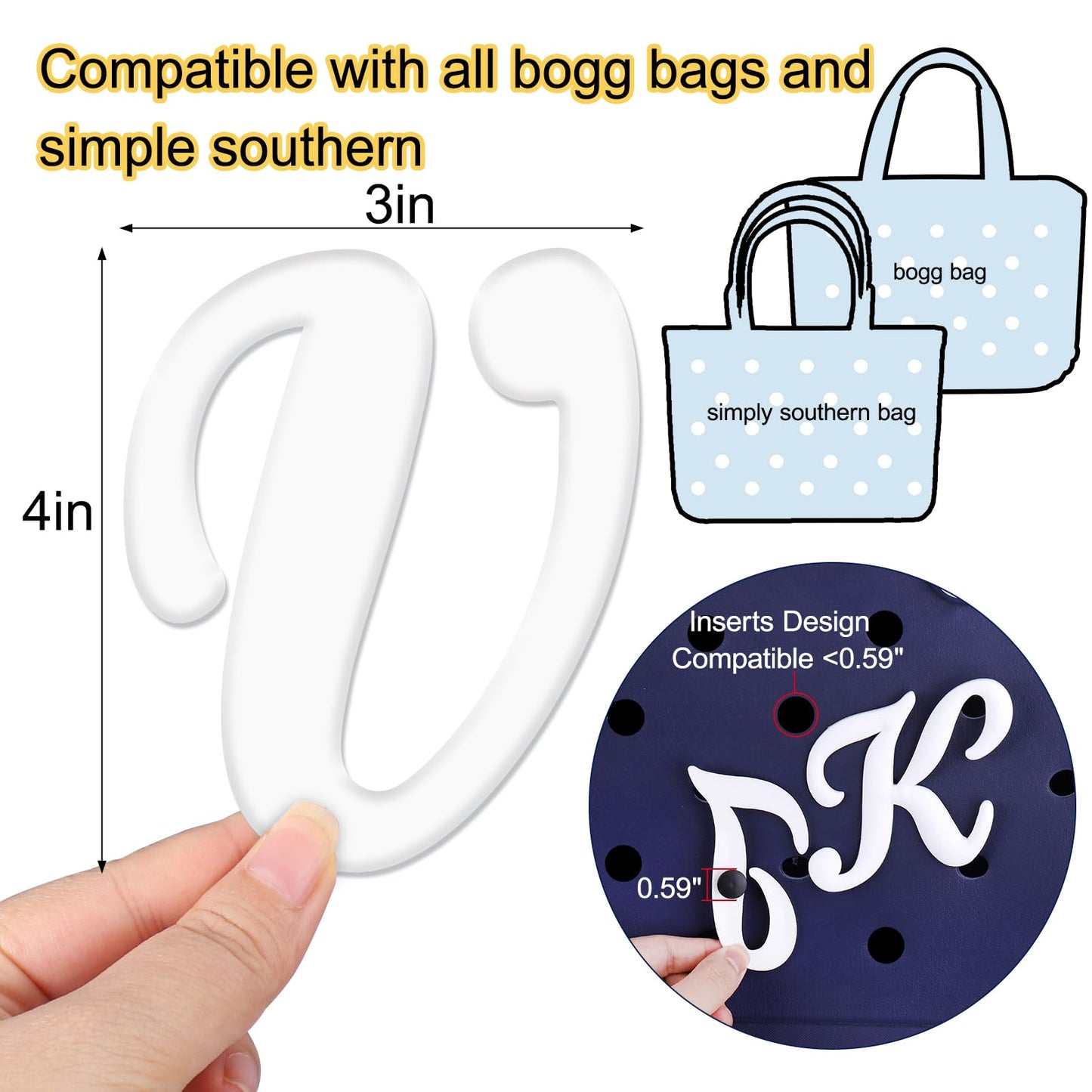 Letter Charms for Bogg Bag