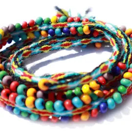 Matte Rainbow Beaded, Primary, Tie Wraps