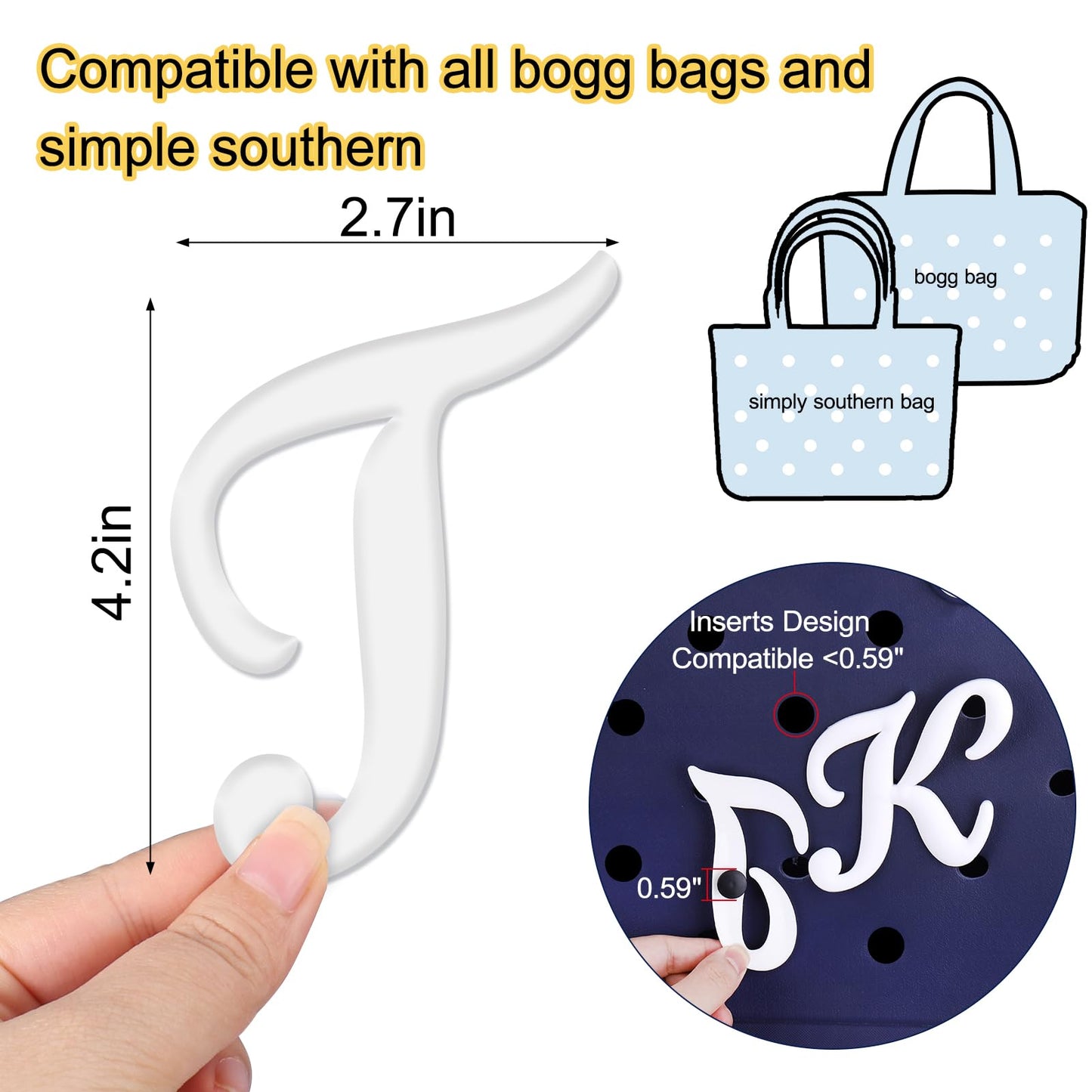 Letter Charms for Bogg Bag