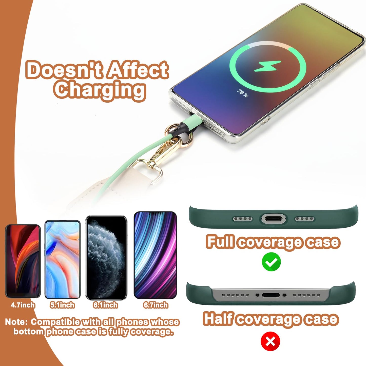 XANGNIER Clip and Go Strap for Phone with Wallet Crossbody,Phone Strap with Zippered Wallet, Adjustable Anti Theft Cellphone Lanyard for Women, Cellphone Chain Accessories,Leopard