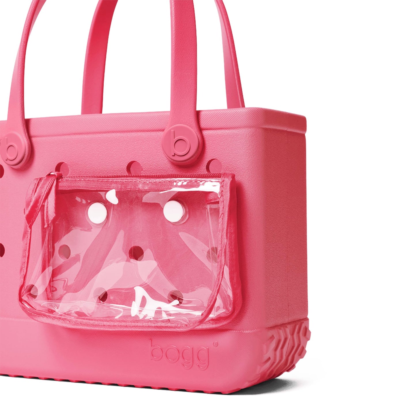 BOGG BAG - Small Tote Bag - Blowing Pink Bubbles - 11in L x 4.5in W x 8.5in H - Lightweight, Washable, Durable - All Purpose EVA - for Beach, Pool, Boat, Work, Sports