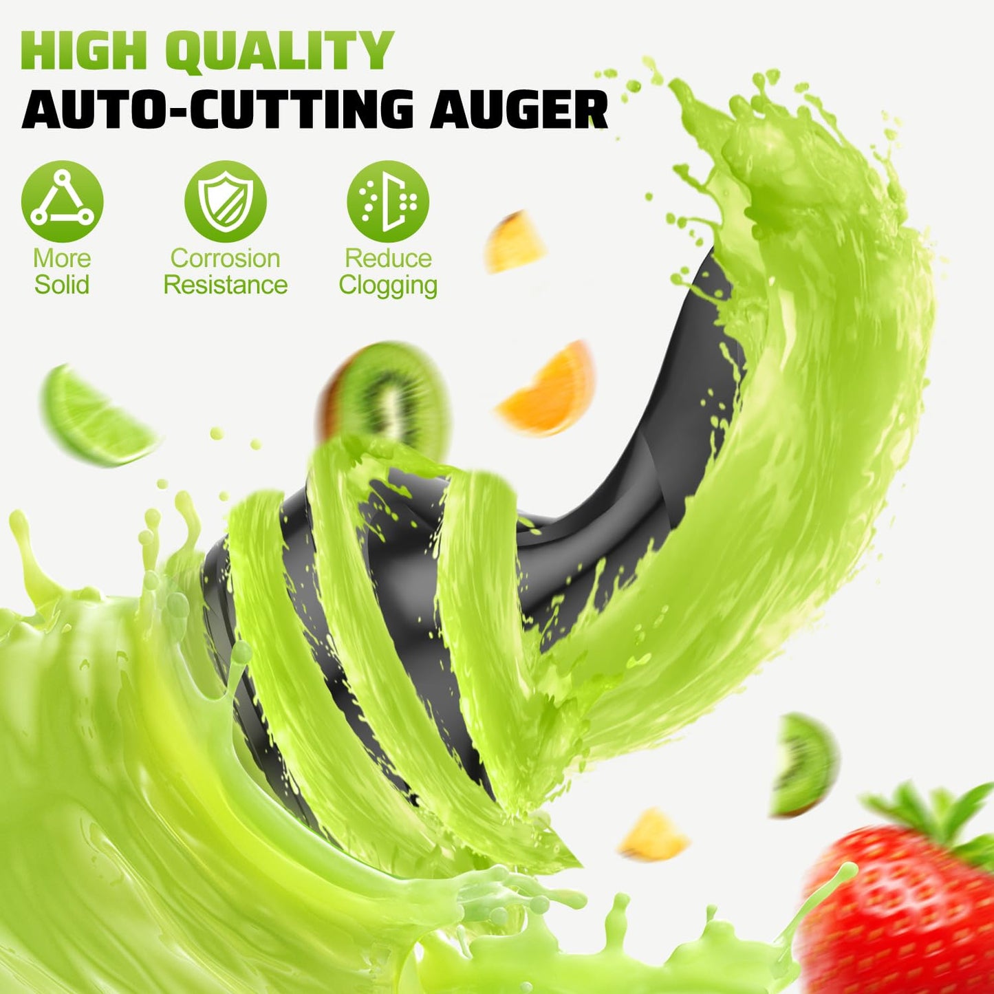 Cold Press Juicer, 5.8" Wide Feed Chute Juice Extractor Machine with 400W, High Juice Yield, Slow Masticating Juicer for Whole Vegetables & Fruits, Premium Silver