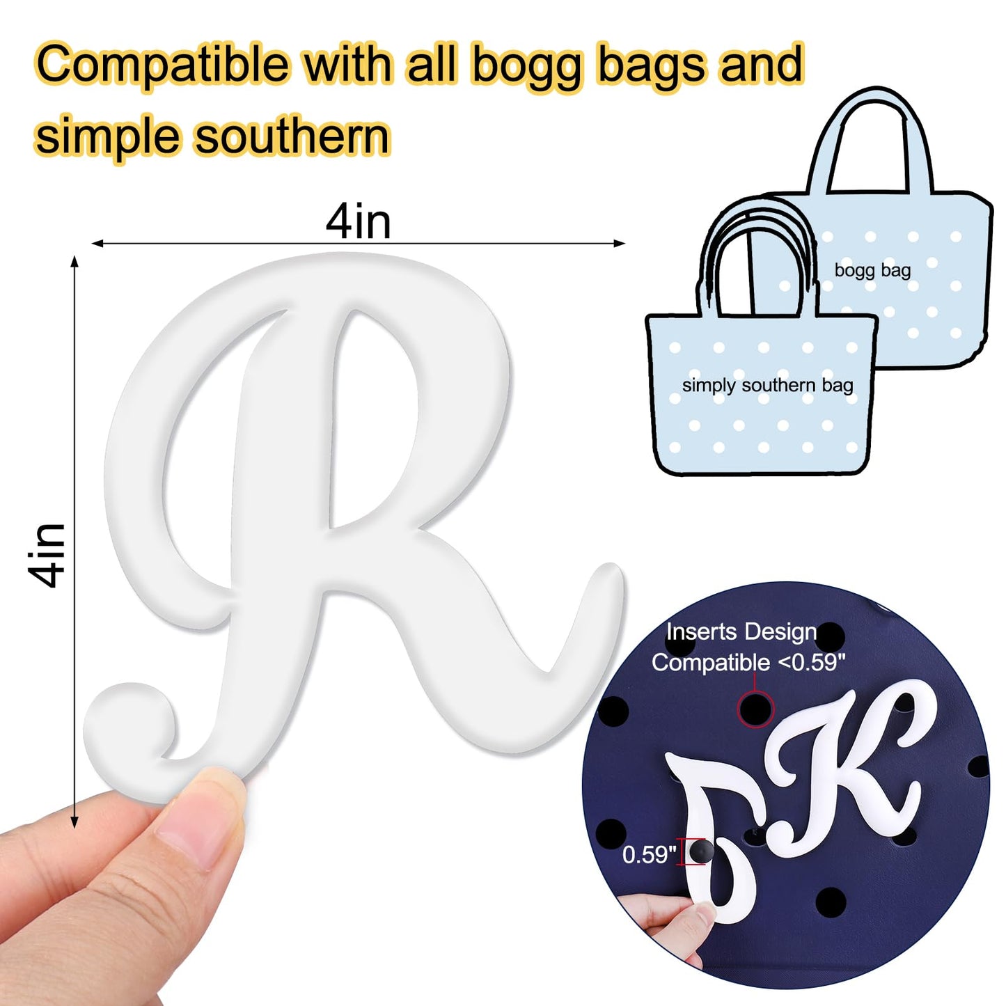 Letter Charms for Bogg Bag