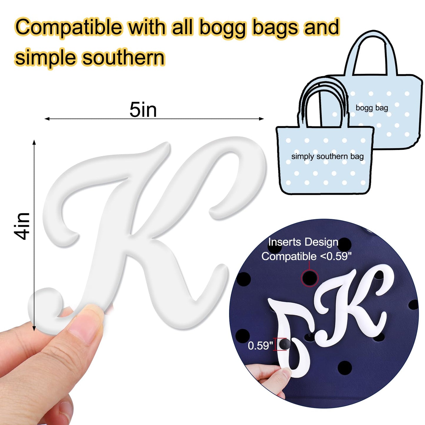 Letter Charms for Bogg Bag
