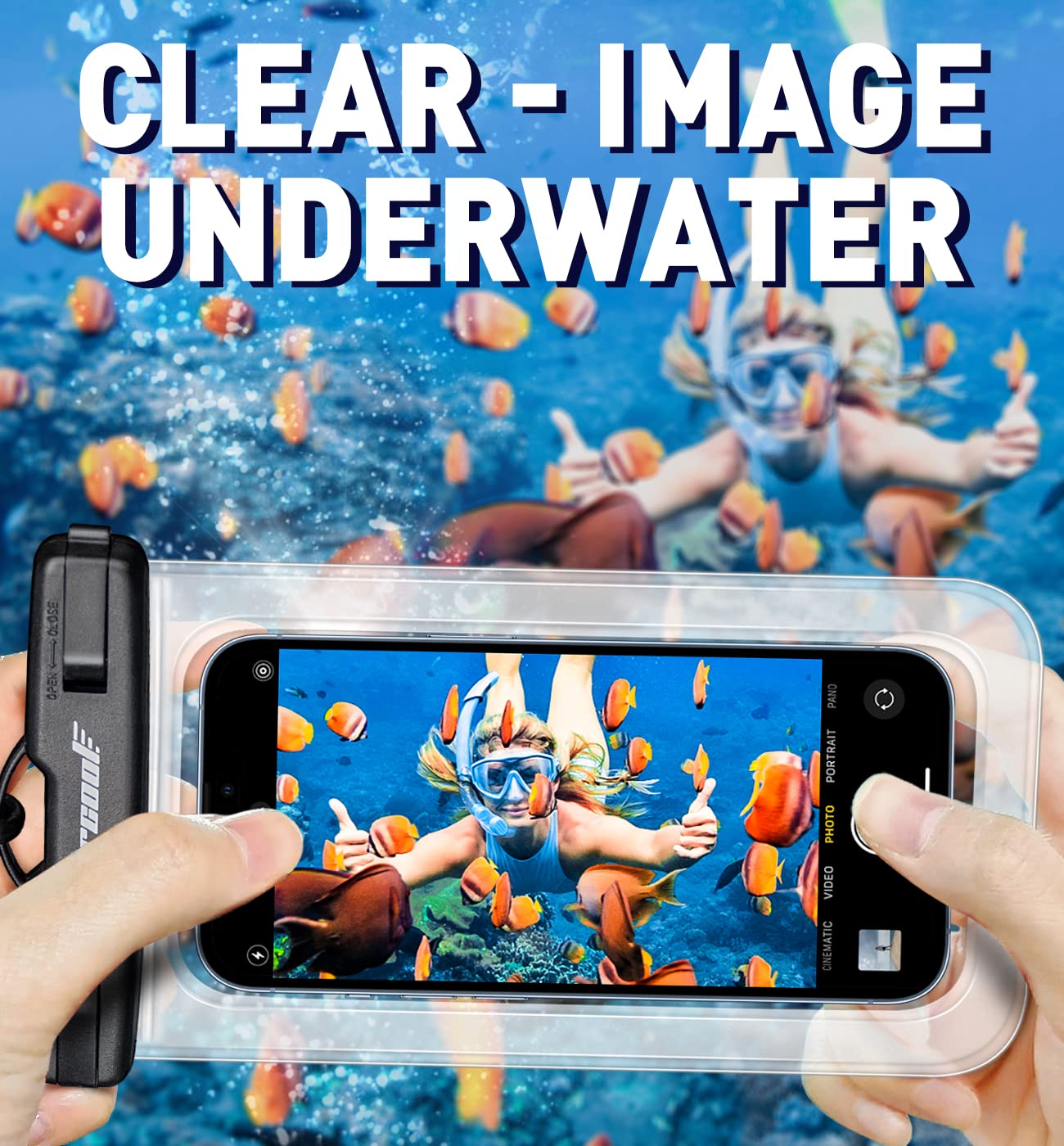 Hiearcool Waterproof Phone Pouch, Waterproof Phone Case for iPhone 15 14 13 12 Pro Max, IPX8 Cellphone Dry Bag Beach Cruise Ship Essentials 2Pack-8.3"