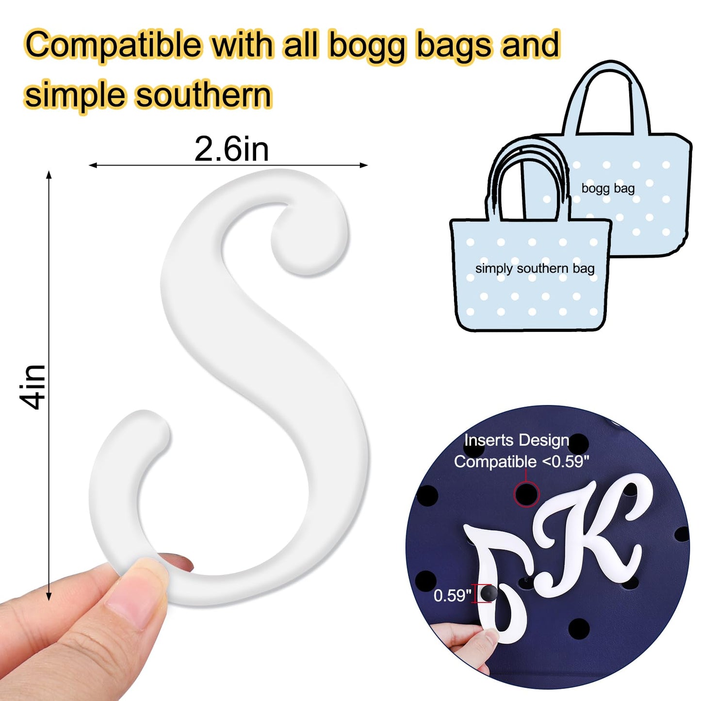 Letter Charms for Bogg Bag