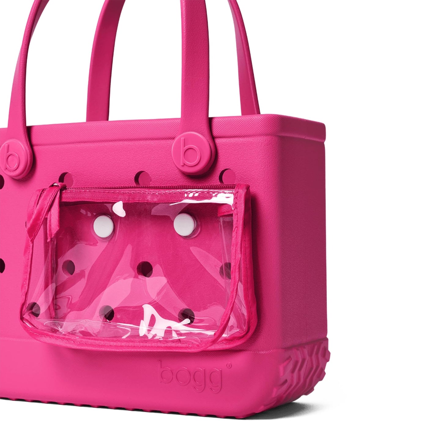 BOGG BAG - Small Tote Bag - Blowing Pink Bubbles - 11in L x 4.5in W x 8.5in H - Lightweight, Washable, Durable - All Purpose EVA - for Beach, Pool, Boat, Work, Sports