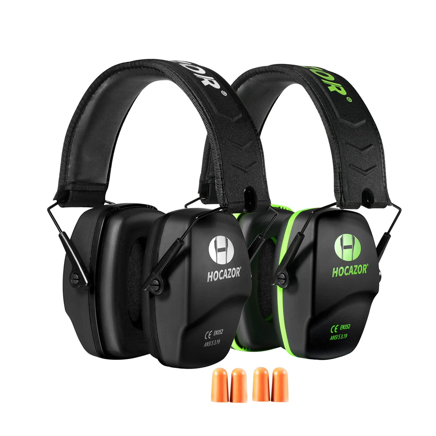 Hocazor Shooting Ear Protection NRR 26dB Suit for Shooters Hunting Range Racing Concert Sports Events Airports - Black&Purple HO1006