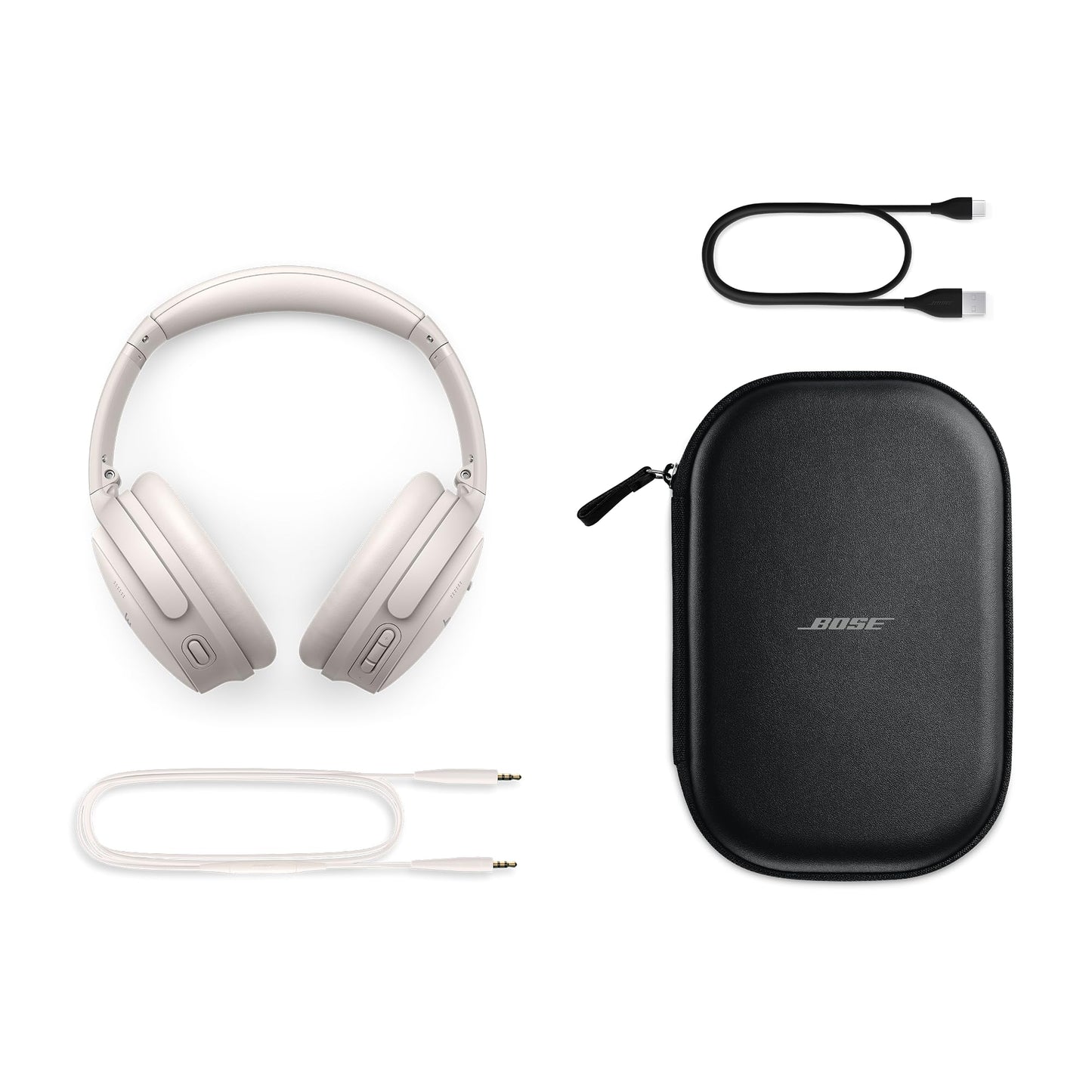 Bose QuietComfort Bluetooth Headphones, Wireless Headphones with Active Over Ear Noise Cancelling and Mic, Deep Bass, Up to 24 Hours of Playtime, Black