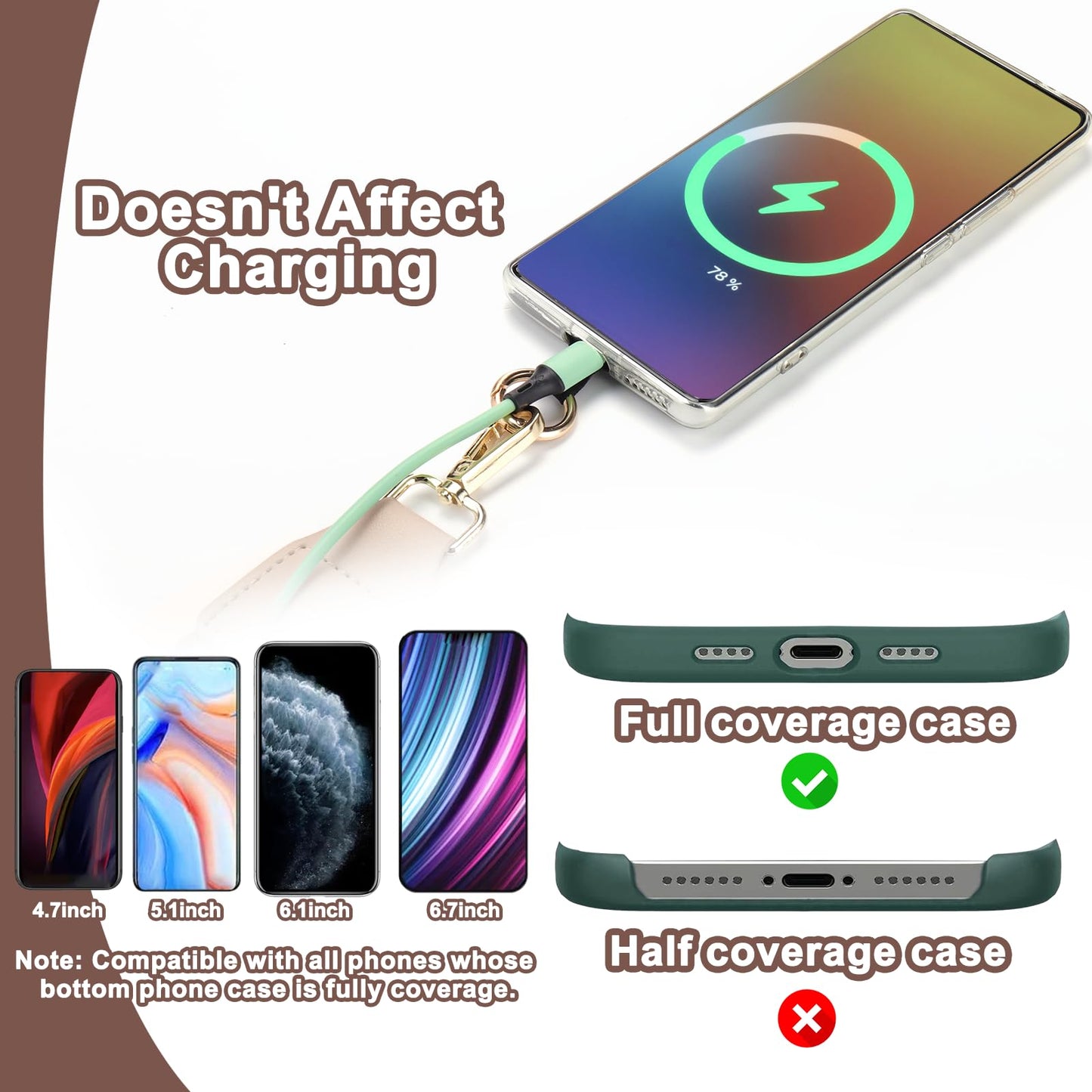 XANGNIER Clip and Go Strap for Phone with Wallet Crossbody,Phone Strap with Zippered Wallet, Adjustable Anti Theft Cellphone Lanyard for Women, Cellphone Chain Accessories,Leopard