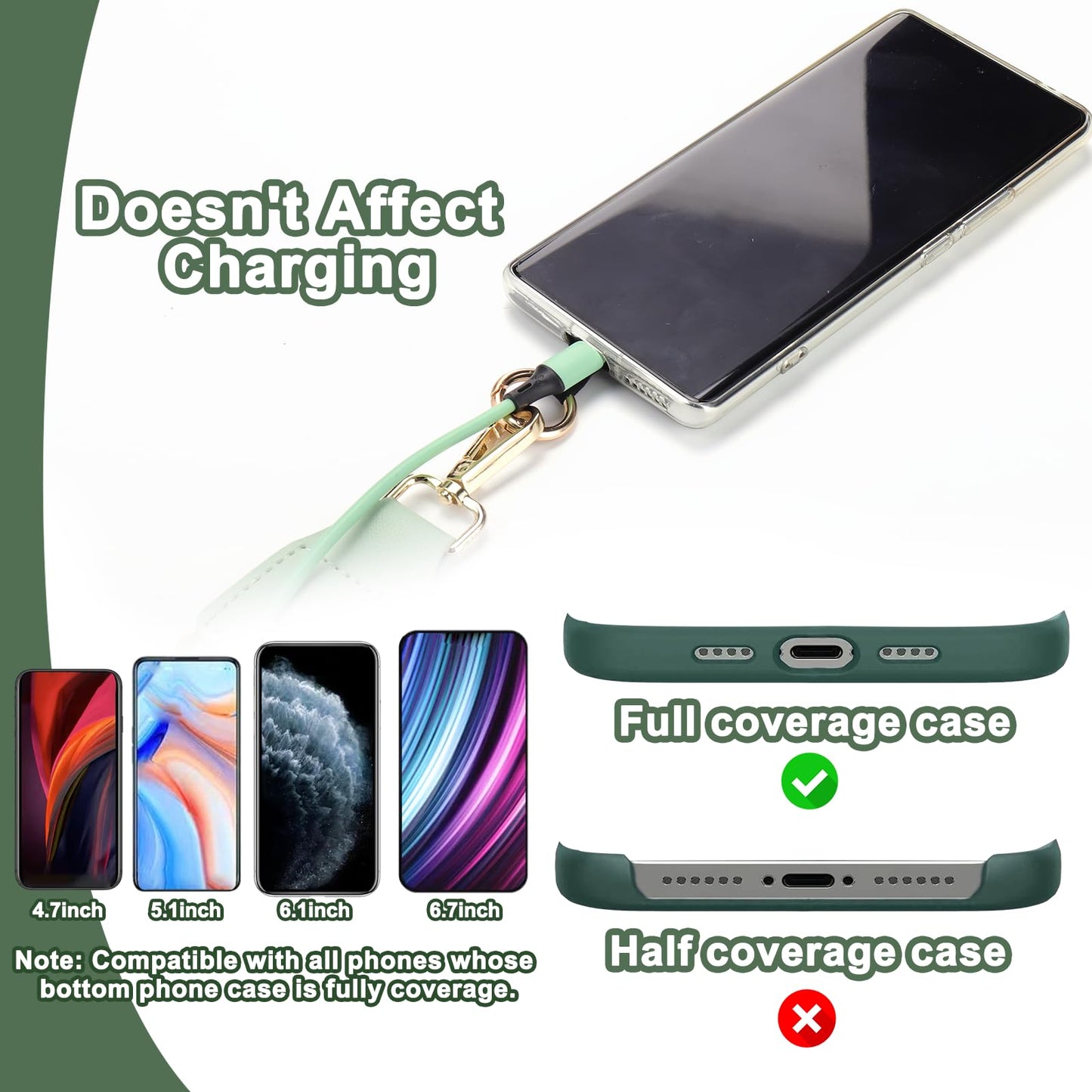 XANGNIER Clip and Go Strap for Phone with Wallet Crossbody,Phone Strap with Zippered Wallet, Adjustable Anti Theft Cellphone Lanyard for Women, Cellphone Chain Accessories,Leopard