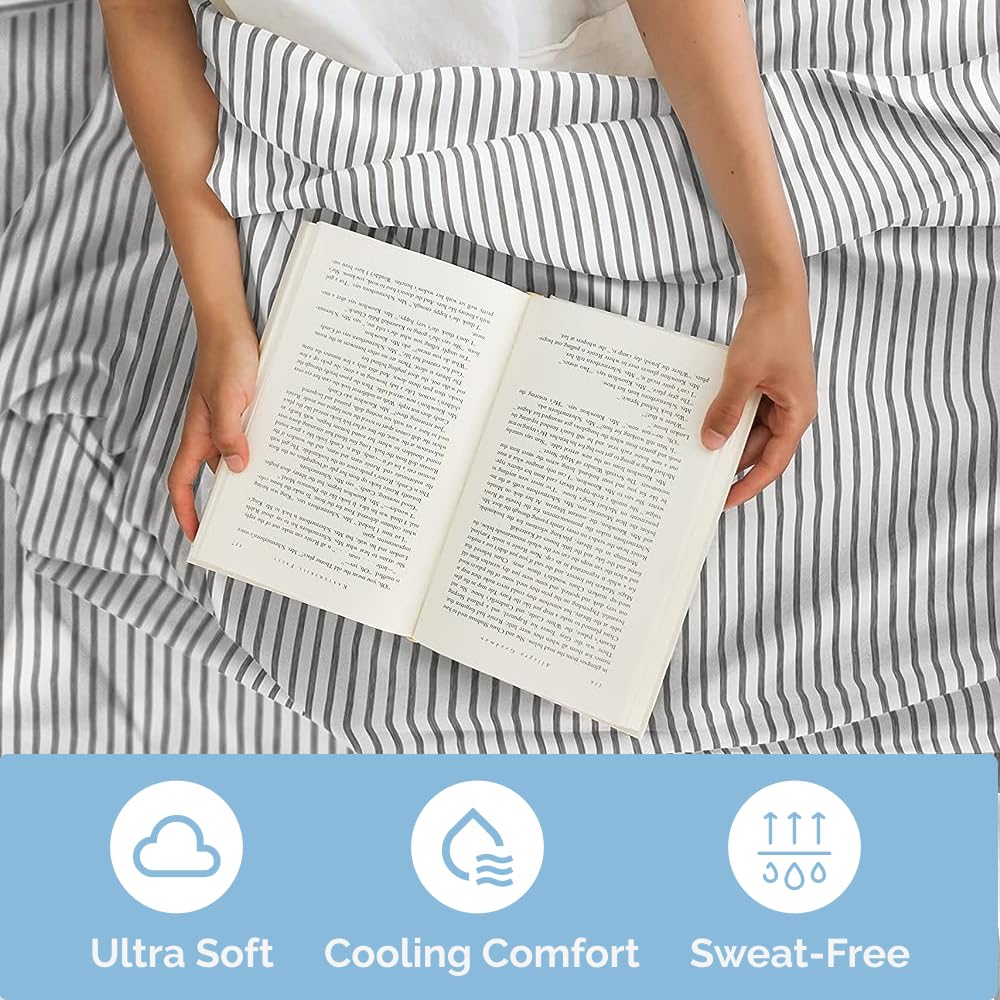 Queen Size 4 Piece Sheet Set - Comfy Breathable & Cooling Sheets - Hotel Luxury Bed Sheets for Women & Men - Deep Pockets, Easy-Fit, Extra Soft & Wrinkle Free Sheets - White Oeko-Tex Bed Sheet Set