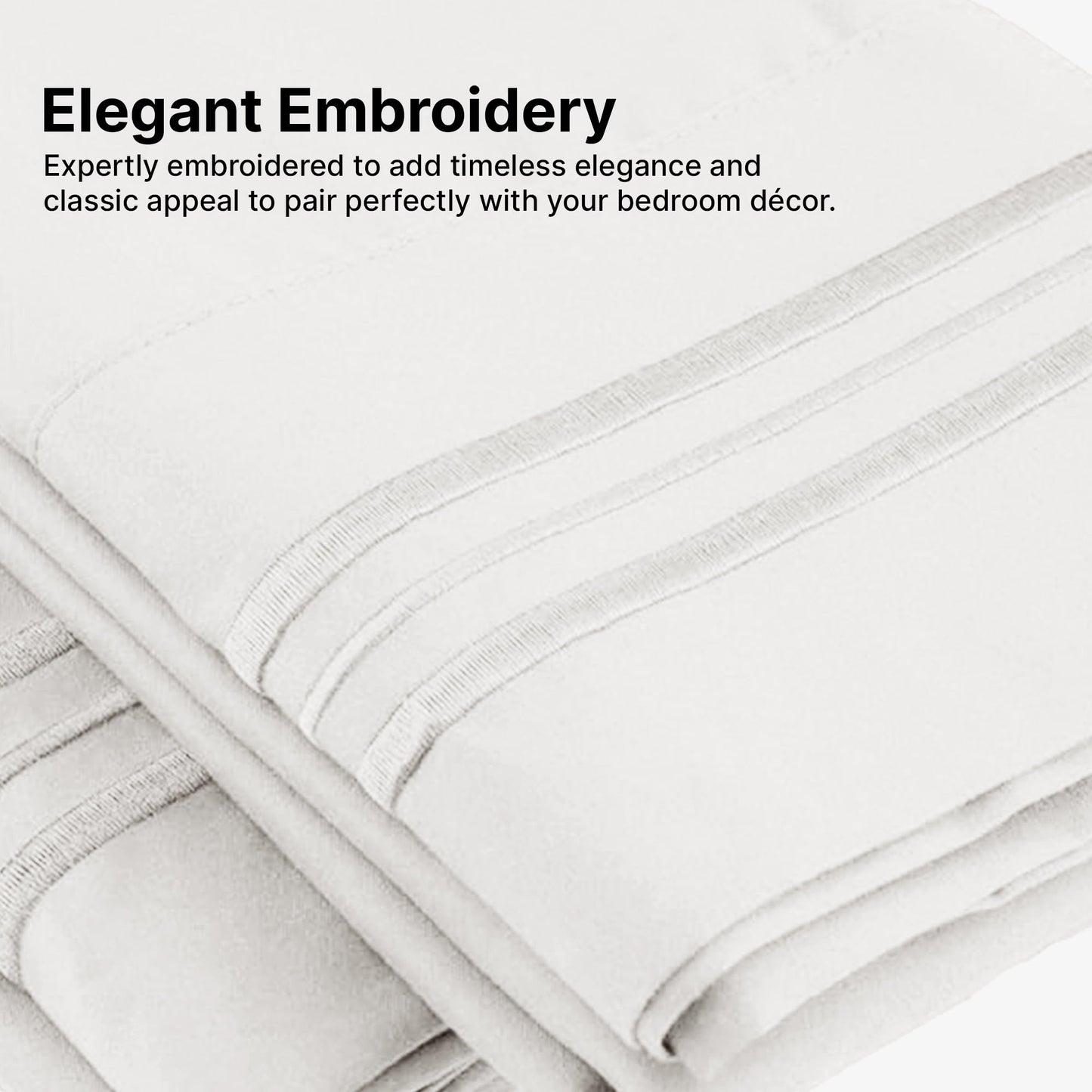 Queen Size 4 Piece Sheet Set - Comfy Breathable & Cooling Sheets - Hotel Luxury Bed Sheets for Women & Men - Deep Pockets, Easy-Fit, Extra Soft & Wrinkle Free Sheets - White Oeko-Tex Bed Sheet Set