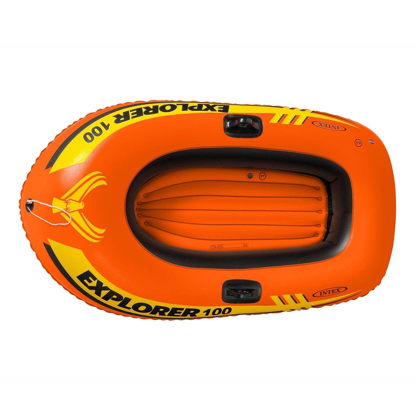 INTEX 58330EP Explorer 200 Inflatable Boat: 2-Person – Dual Air Chambers – Welded Oar Locks – Grab Rope – 210lb Weight Capacity