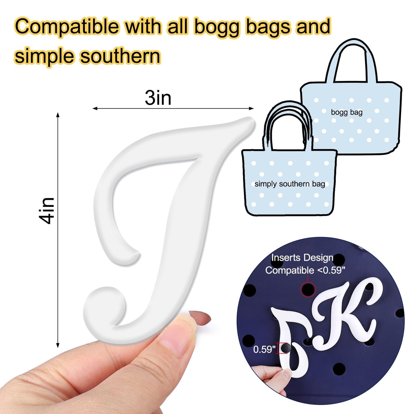 Letter Charms for Bogg Bag
