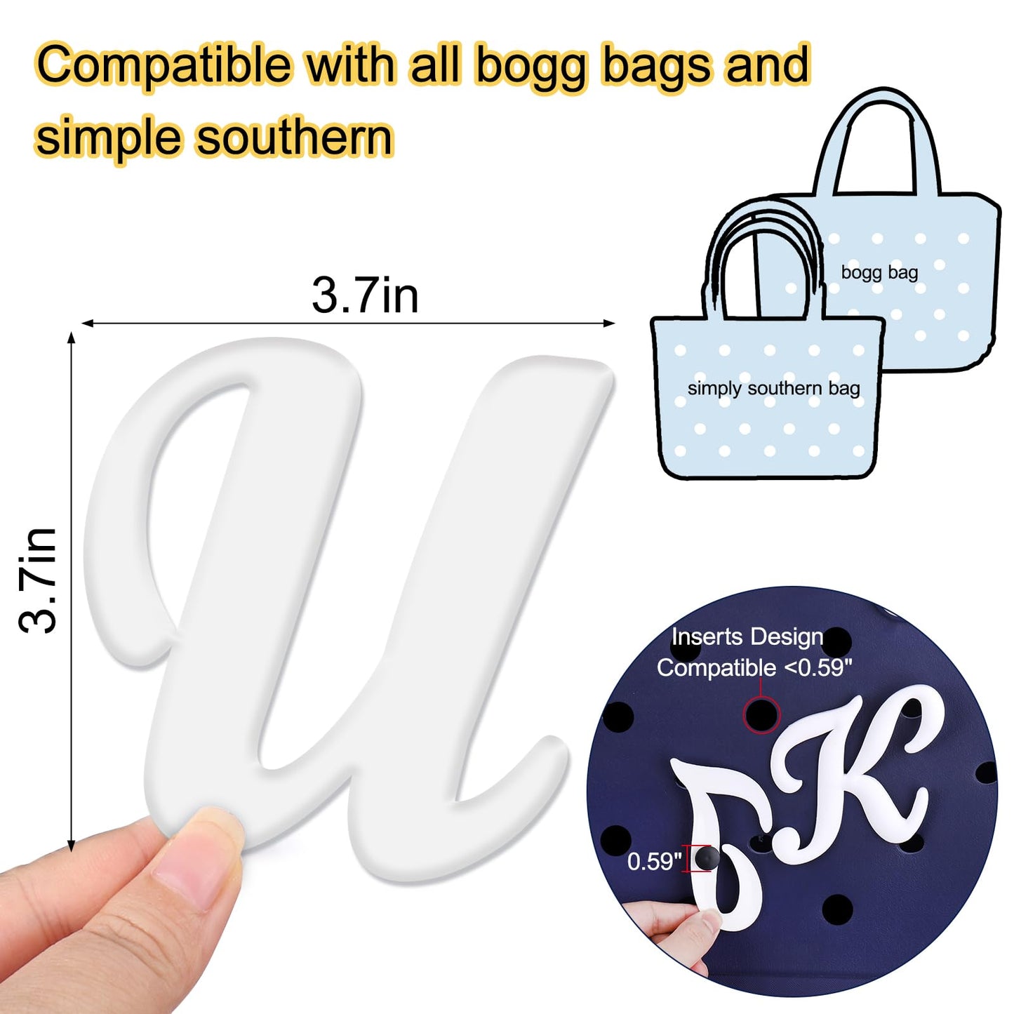 Letter Charms for Bogg Bag