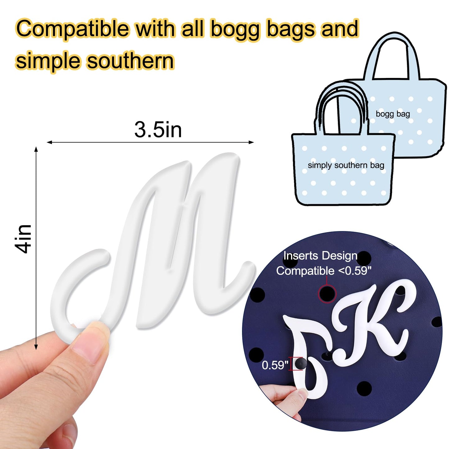 Letter Charms for Bogg Bag
