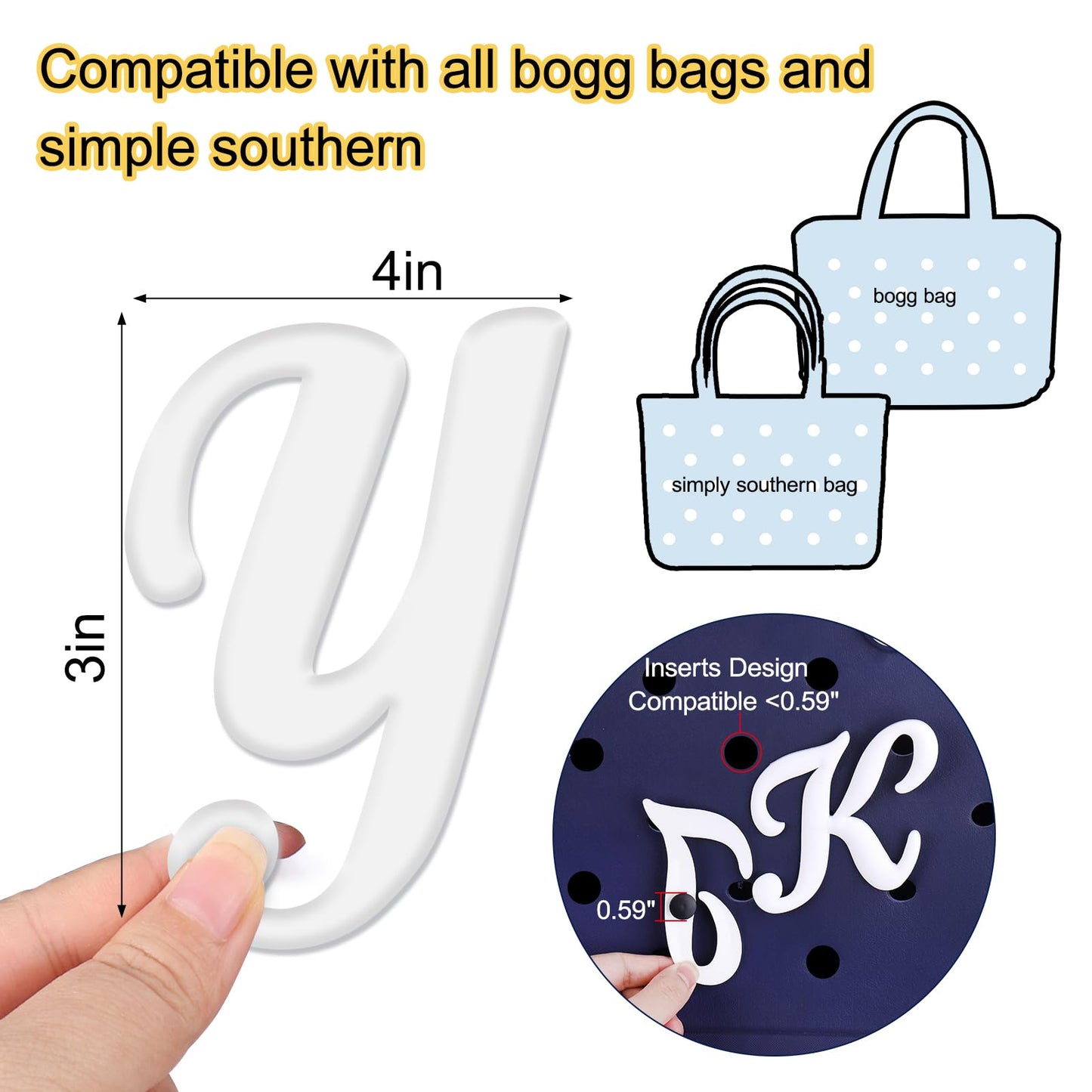 Letter Charms for Bogg Bag
