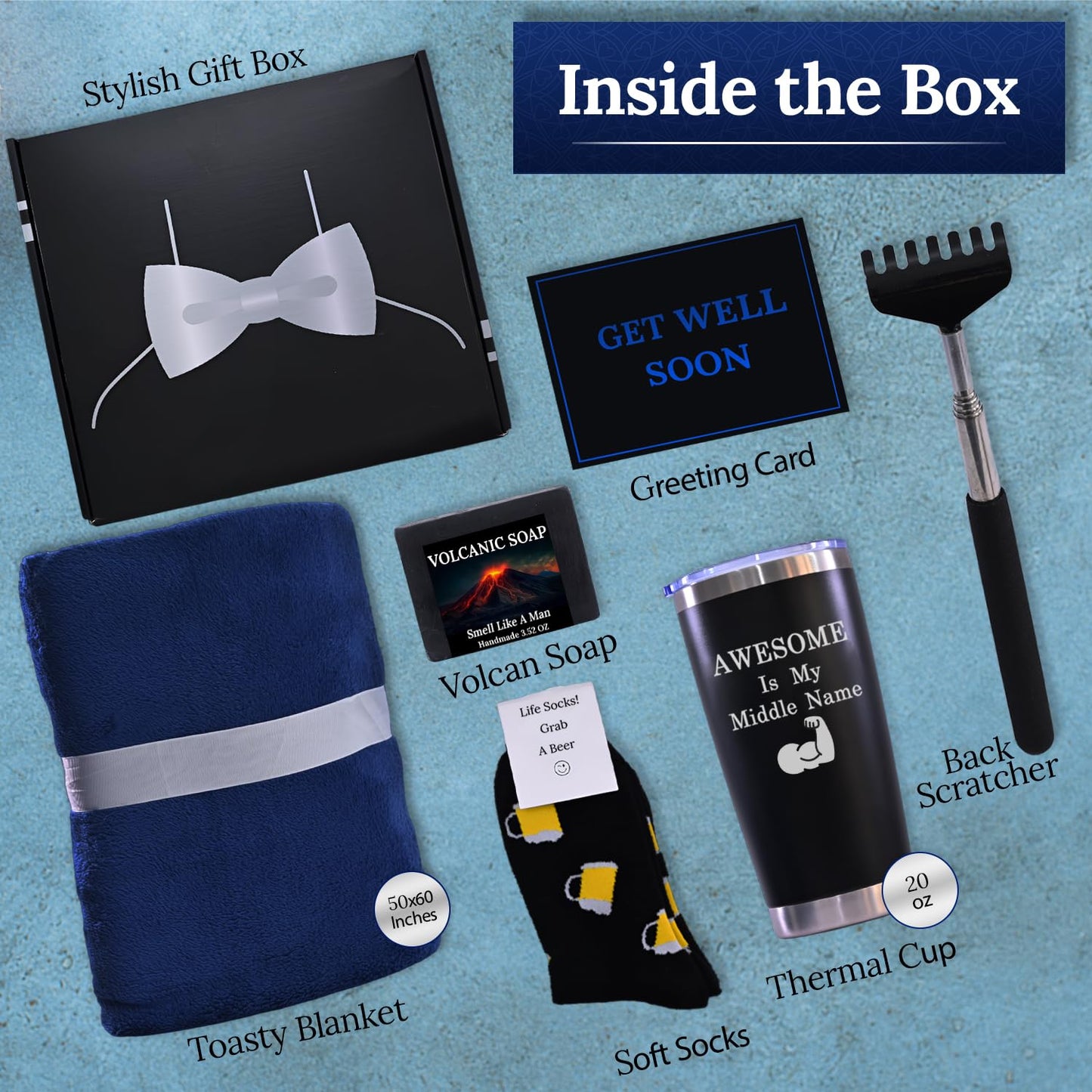 GOLDMUS Men Gift Set - Unique Gift Box for Men - Outstanding Birthday Gifts for Men, Thoughtful Gifts for Dad, Popular Gifts for Boyfriend & Thank You Gifts for Men - The Premium Gift Baskets for Men