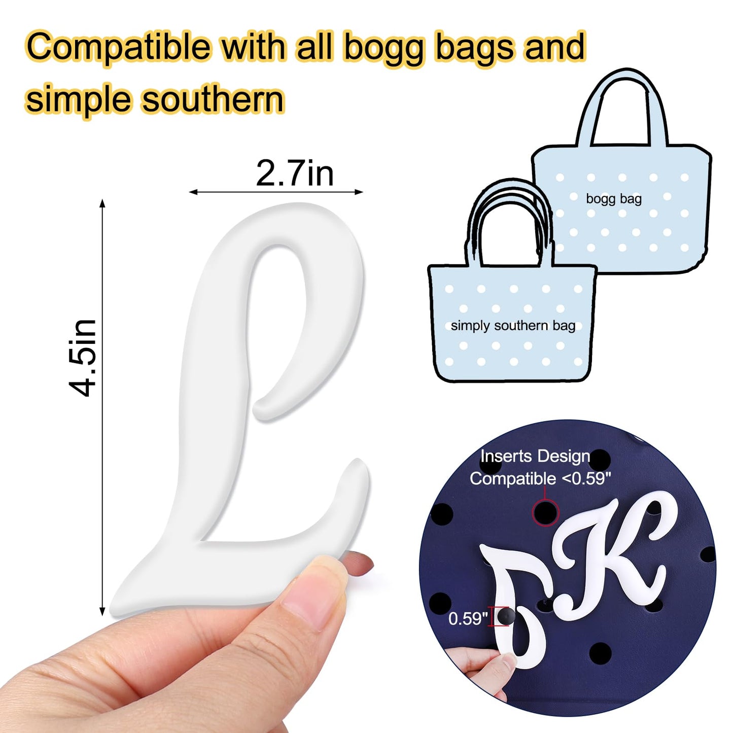 Letter Charms for Bogg Bag