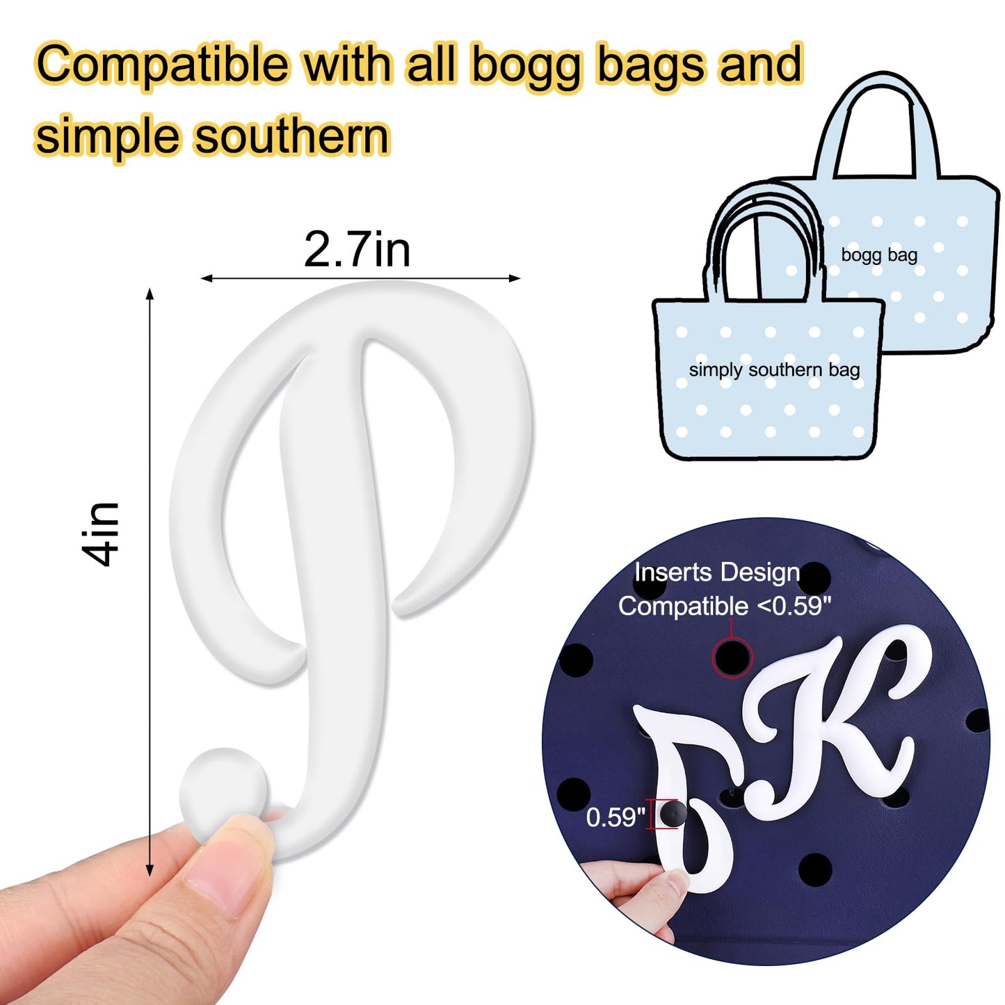 Letter Charms for Bogg Bag