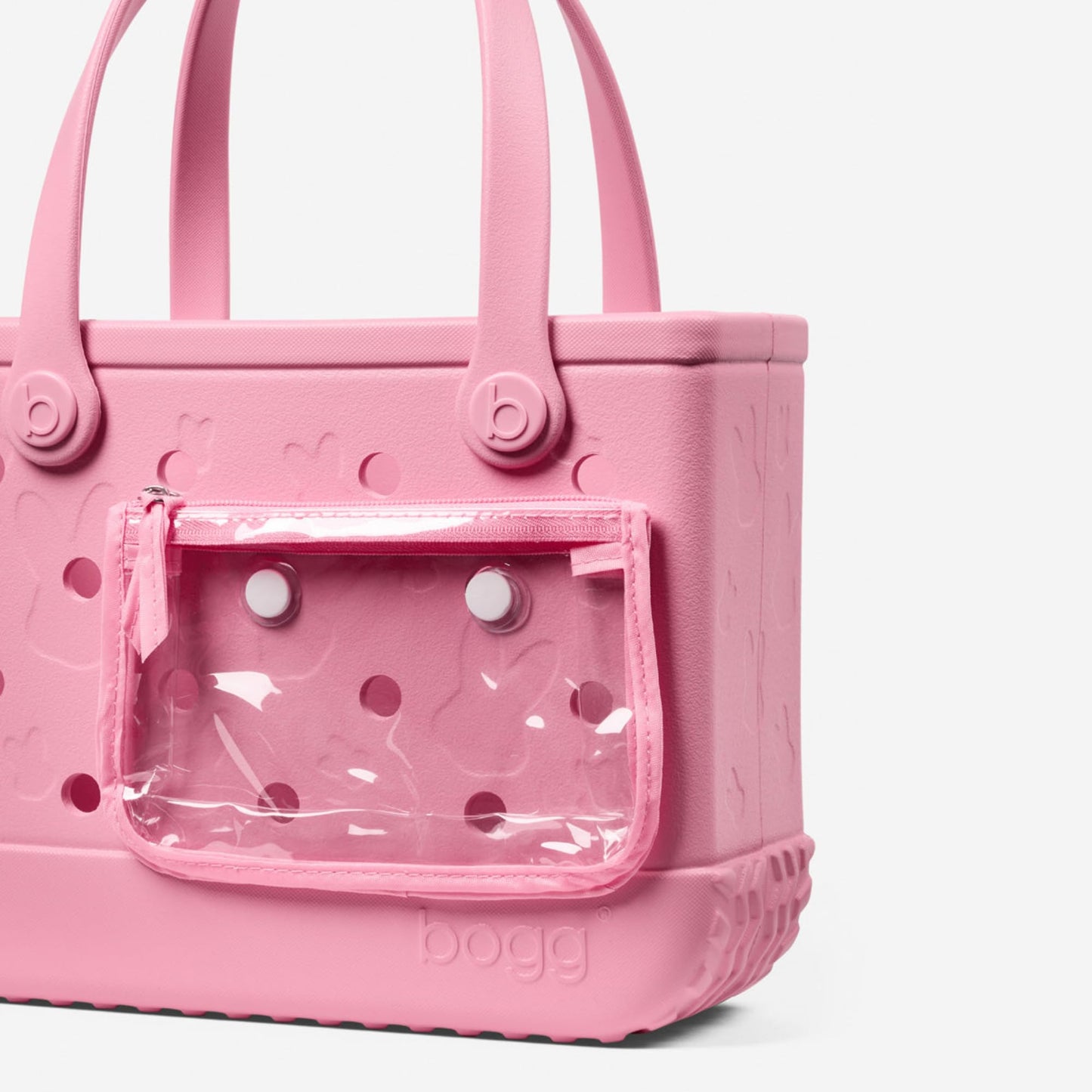 BOGG BAG - Small Tote Bag - Blowing Pink Bubbles - 11in L x 4.5in W x 8.5in H - Lightweight, Washable, Durable - All Purpose EVA - for Beach, Pool, Boat, Work, Sports