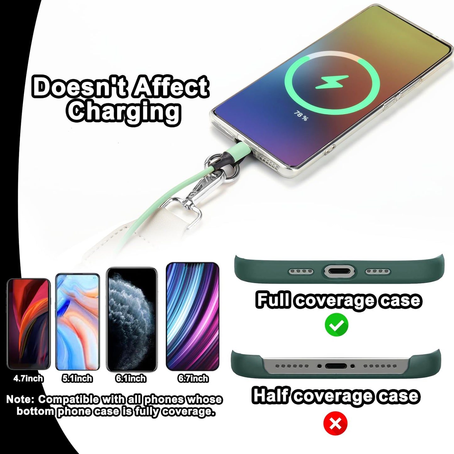 XANGNIER Clip and Go Strap for Phone with Wallet Crossbody,Phone Strap with Zippered Wallet, Adjustable Anti Theft Cellphone Lanyard for Women, Cellphone Chain Accessories,Leopard