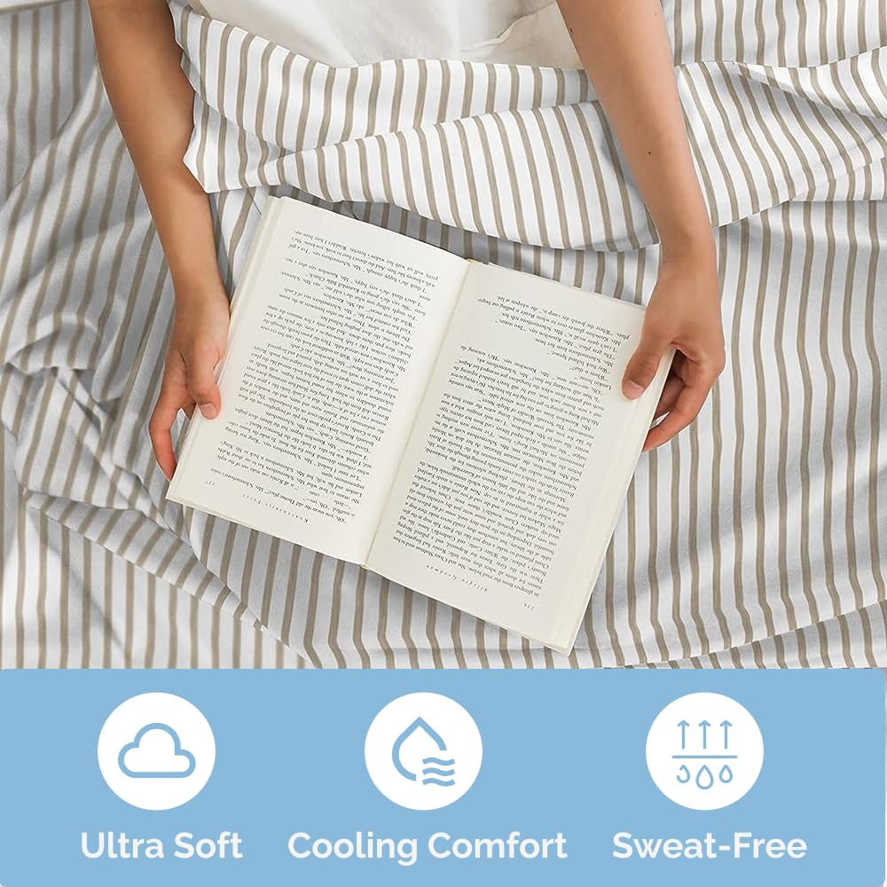 Queen Size 4 Piece Sheet Set - Comfy Breathable & Cooling Sheets - Hotel Luxury Bed Sheets for Women & Men - Deep Pockets, Easy-Fit, Extra Soft & Wrinkle Free Sheets - White Oeko-Tex Bed Sheet Set