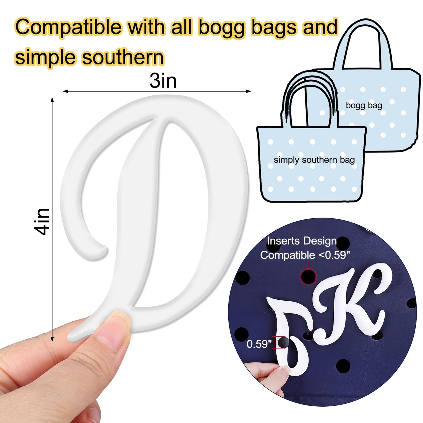 Letter Charms for Bogg Bag