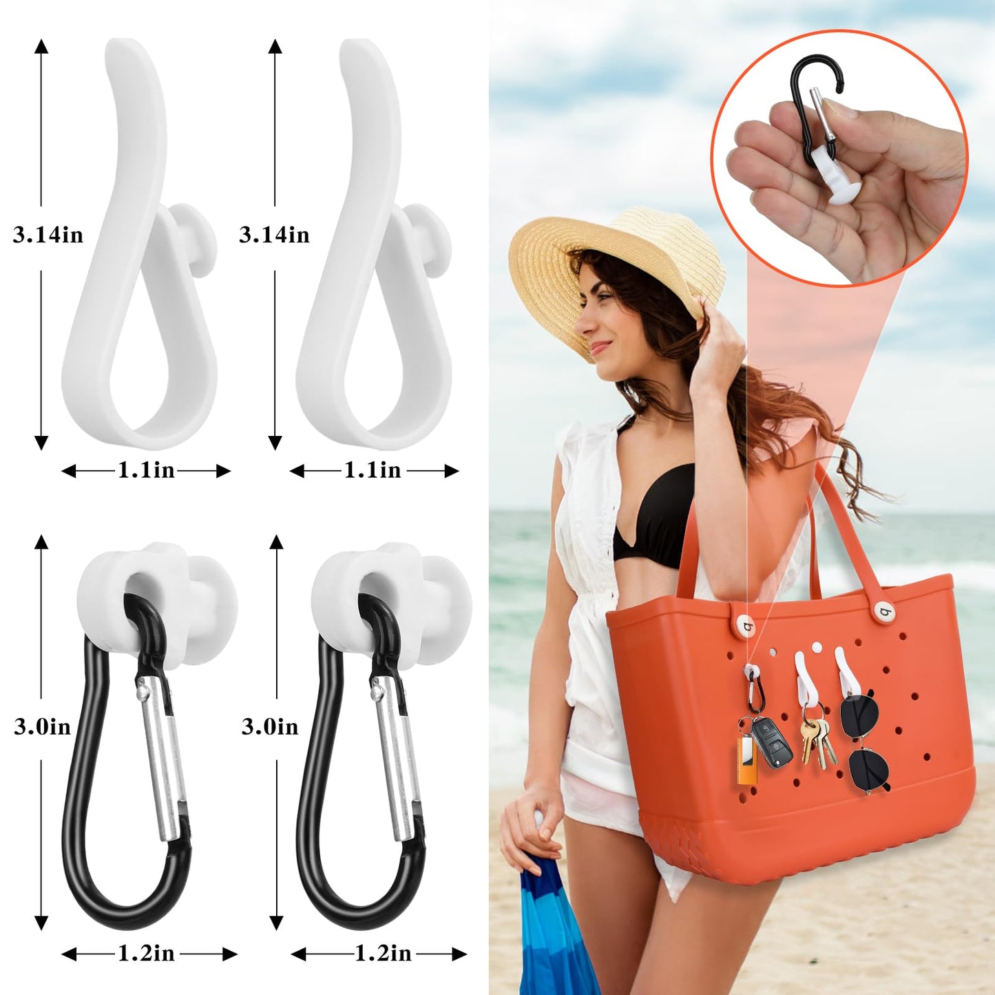 4PCS Accessories for Bogg Bag