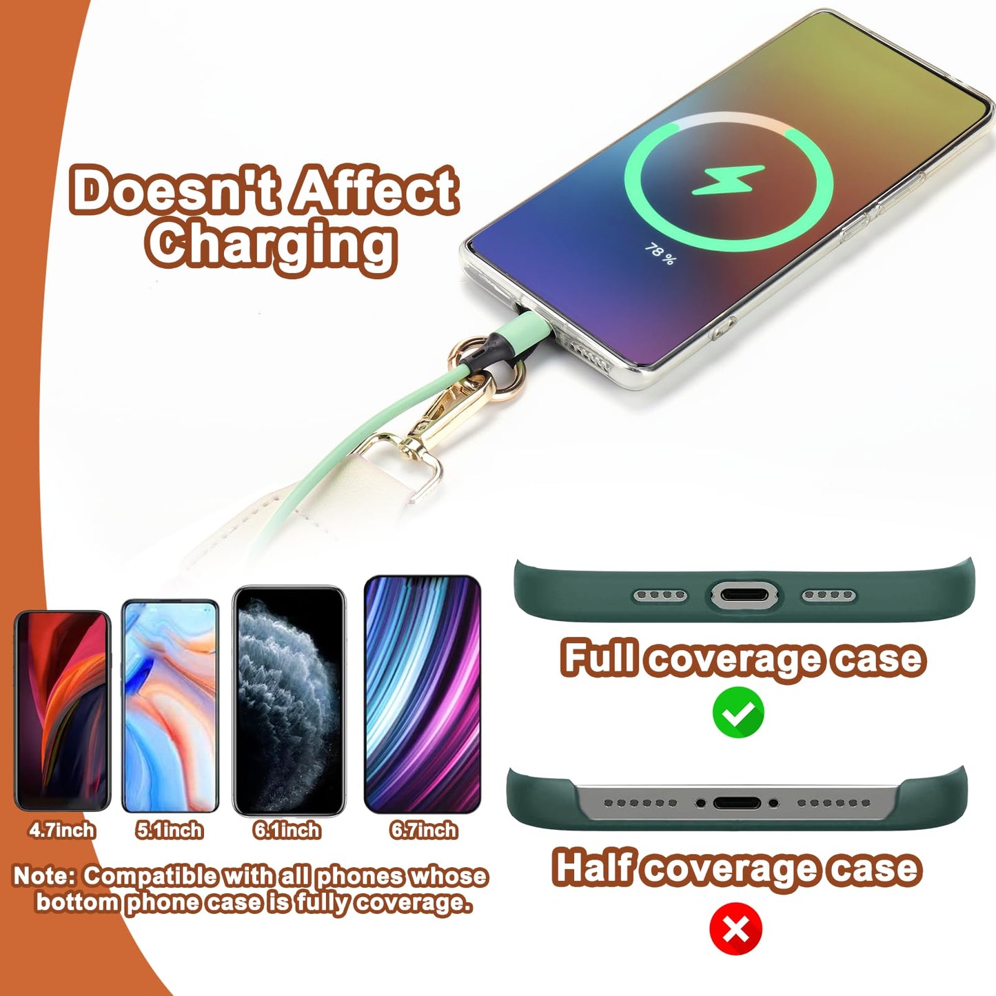 XANGNIER Clip and Go Strap for Phone with Wallet Crossbody,Phone Strap with Zippered Wallet, Adjustable Anti Theft Cellphone Lanyard for Women, Cellphone Chain Accessories,Leopard