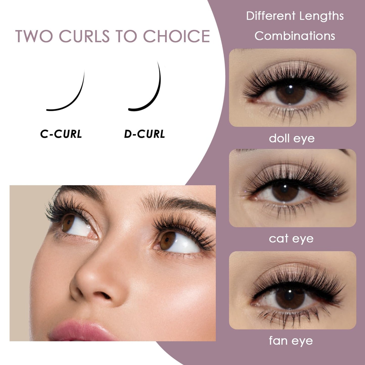 Lash Extension Kit 72 Cluster Individual Lashes Natural with Lash Bond and Seal Super Hold Eyelash Tweezers Lash Glue Remover Easy to Remove Lash Clusters Kit DIY at Home 10-16mm C/D Curl - OP01