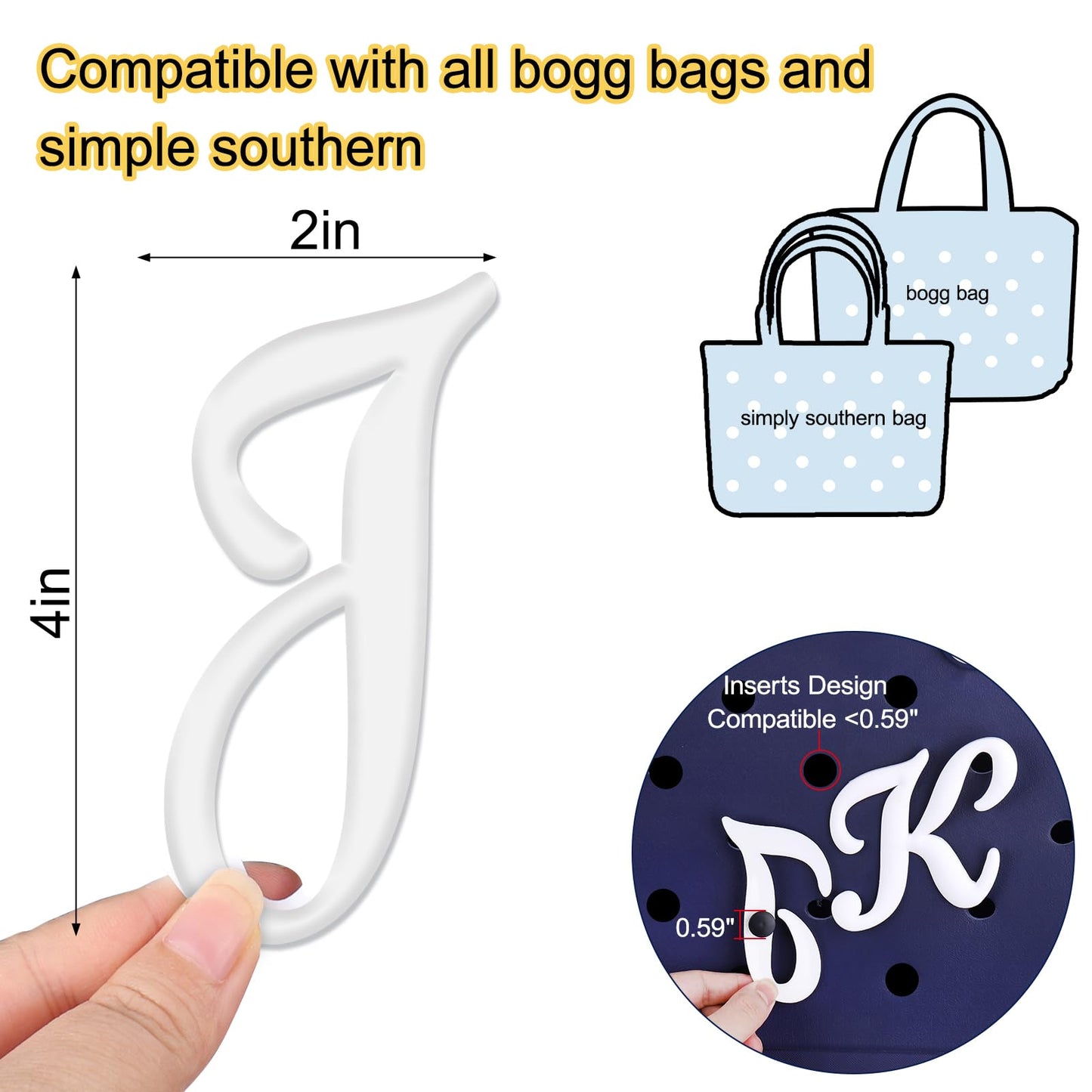 Letter Charms for Bogg Bag