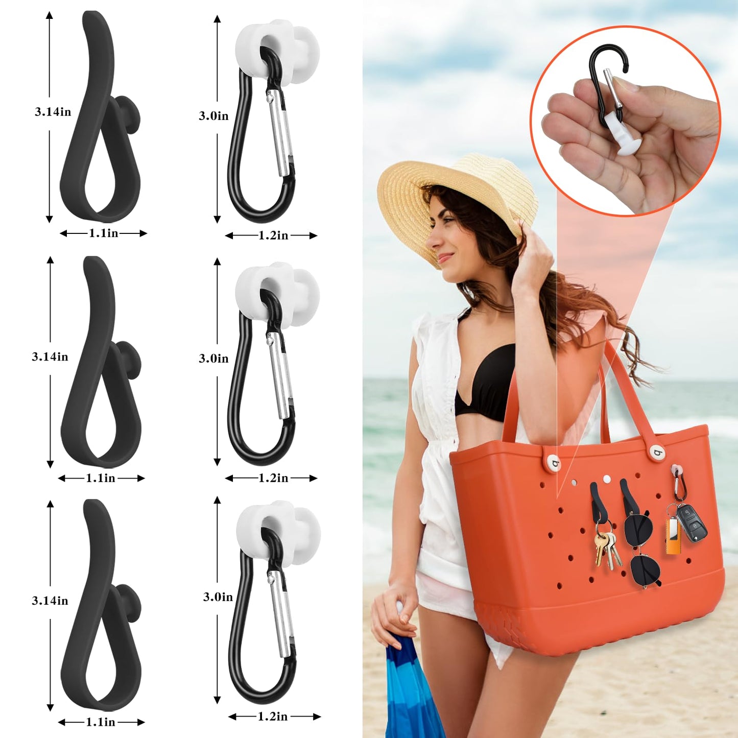 4PCS Accessories for Bogg Bag