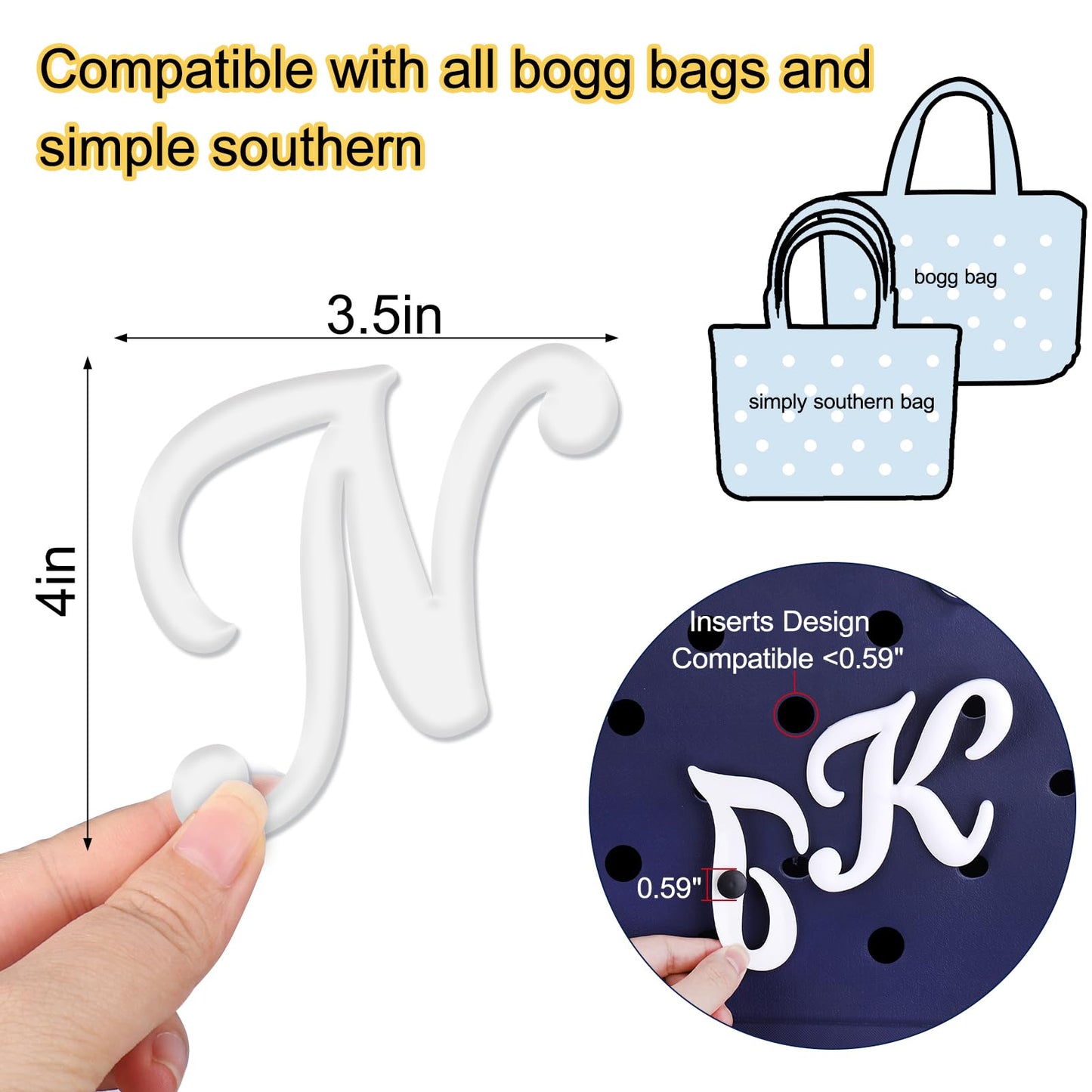 Letter Charms for Bogg Bag