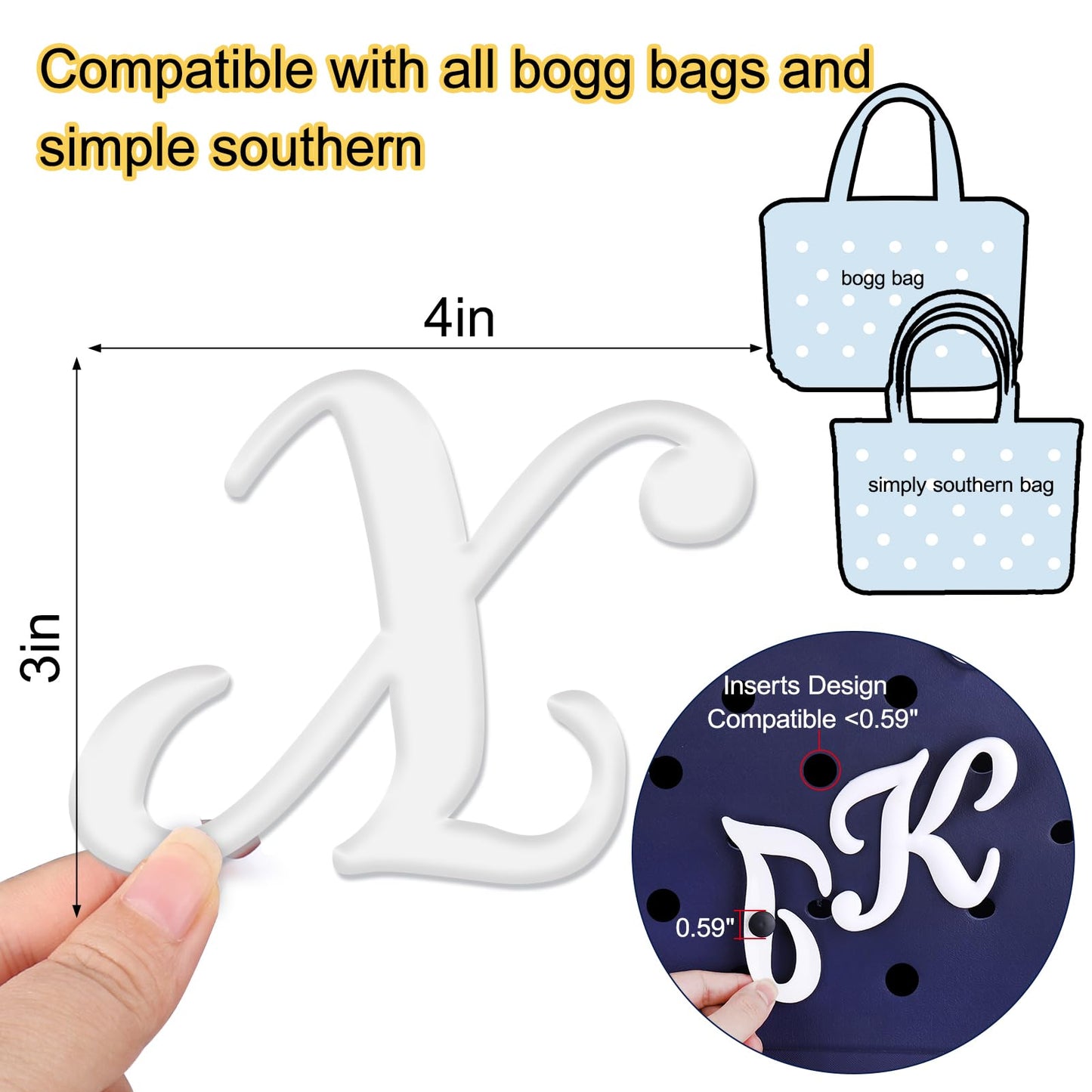 Letter Charms for Bogg Bag