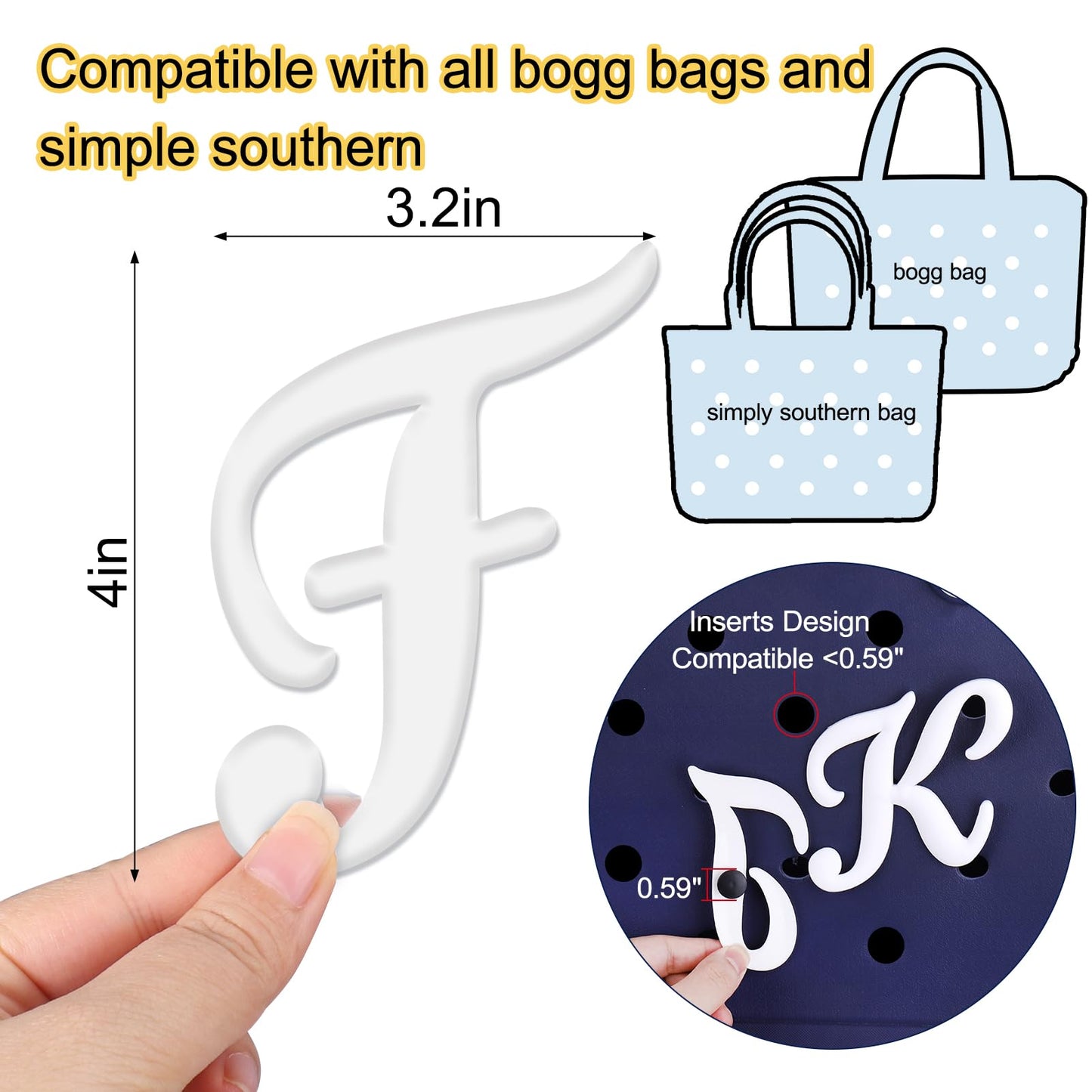 Letter Charms for Bogg Bag