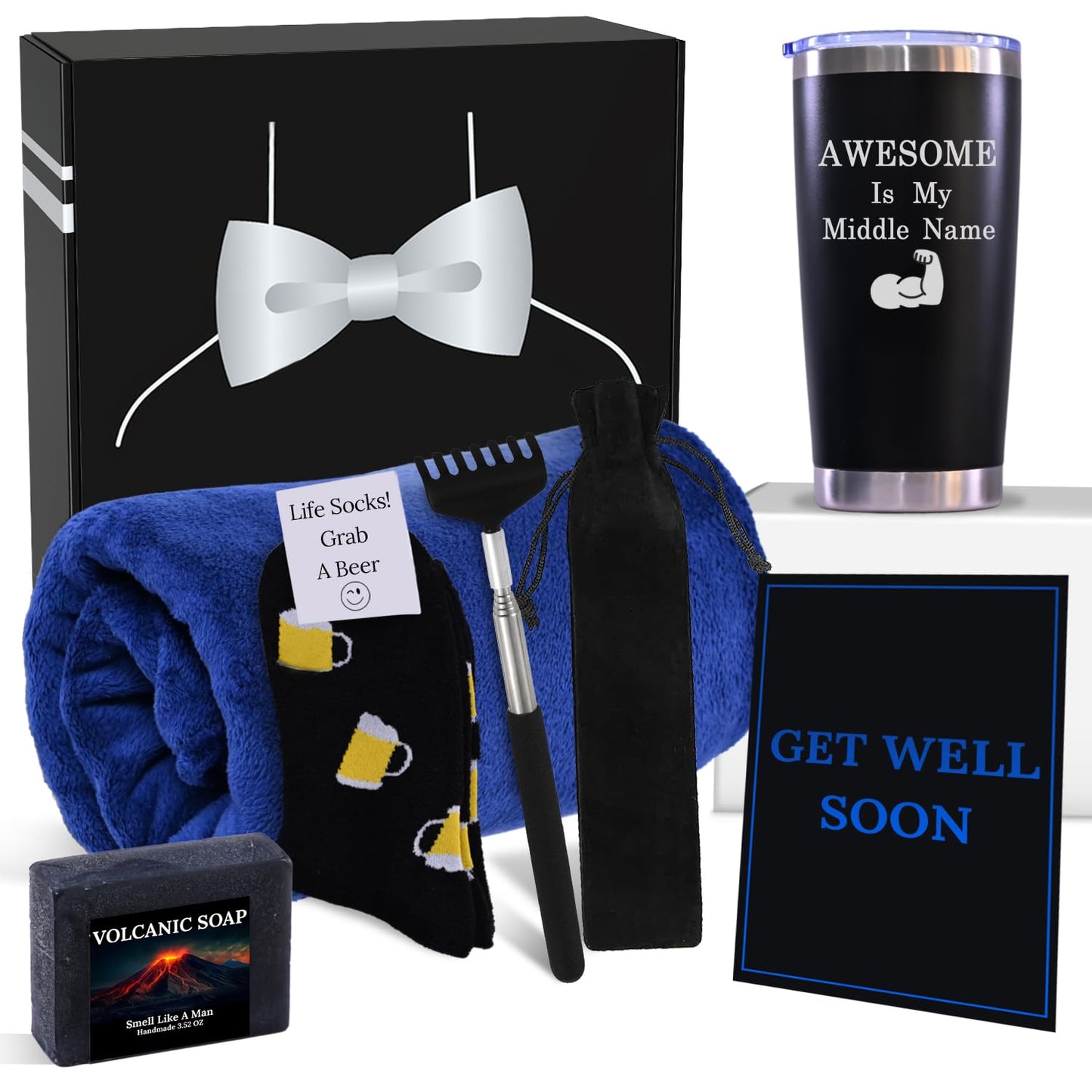 GOLDMUS Men Gift Set - Unique Gift Box for Men - Outstanding Birthday Gifts for Men, Thoughtful Gifts for Dad, Popular Gifts for Boyfriend & Thank You Gifts for Men - The Premium Gift Baskets for Men