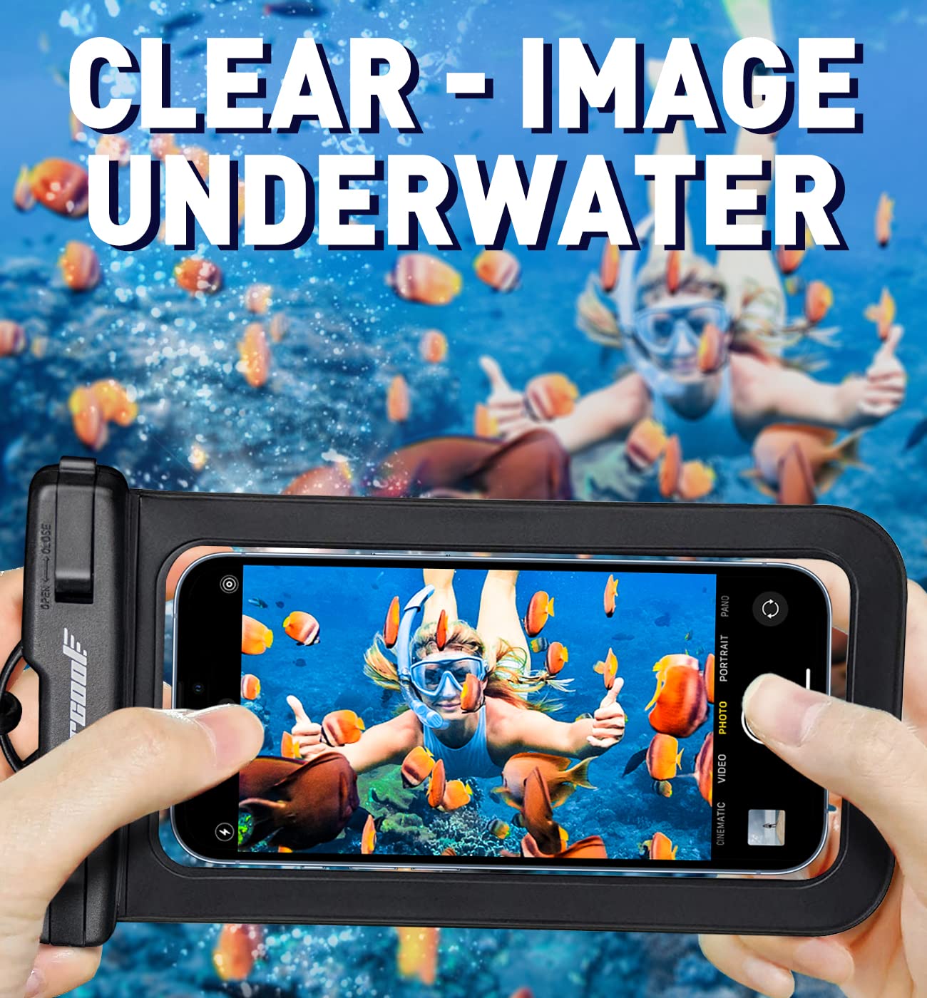 Hiearcool Waterproof Phone Pouch, Waterproof Phone Case for iPhone 15 14 13 12 Pro Max, IPX8 Cellphone Dry Bag Beach Cruise Ship Essentials 2Pack-8.3"