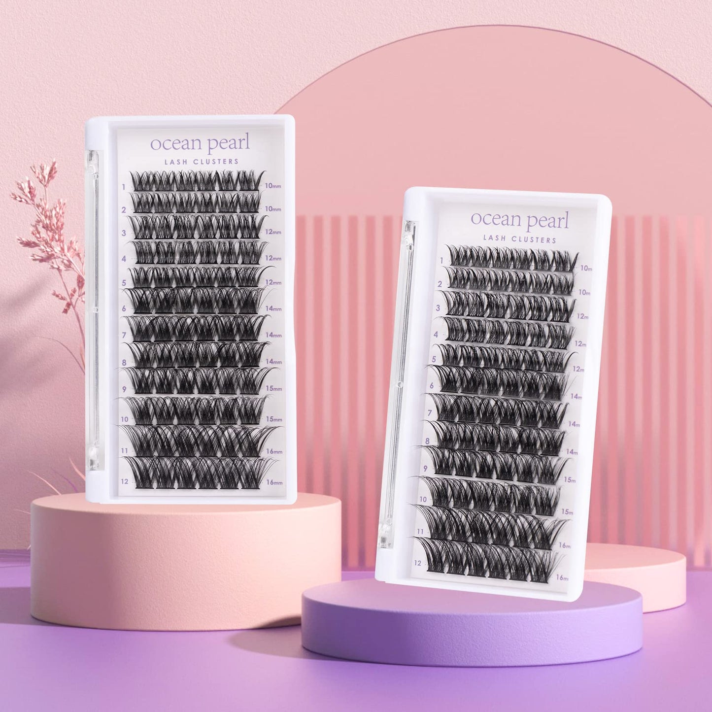Lash Extension Kit 72 Cluster Individual Lashes Natural with Lash Bond and Seal Super Hold Eyelash Tweezers Lash Glue Remover Easy to Remove Lash Clusters Kit DIY at Home 10-16mm C/D Curl - OP01