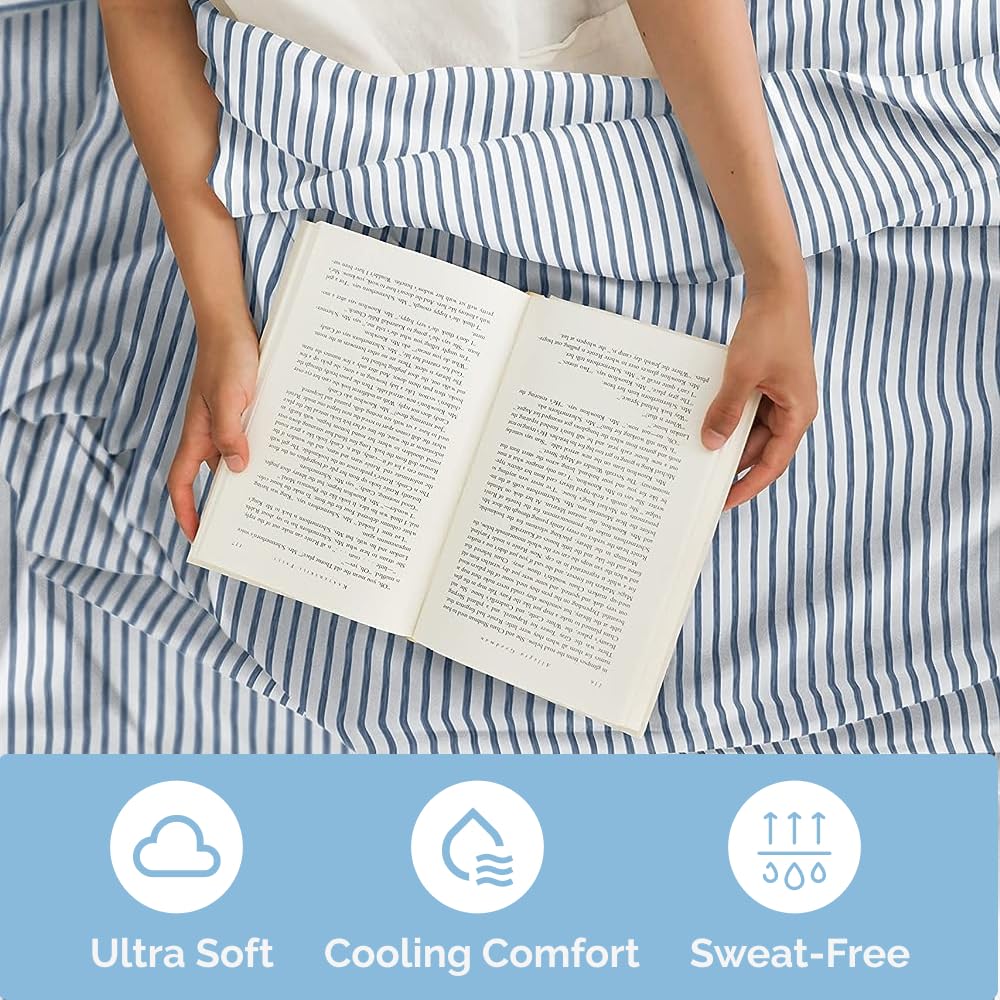 Queen Size 4 Piece Sheet Set - Comfy Breathable & Cooling Sheets - Hotel Luxury Bed Sheets for Women & Men - Deep Pockets, Easy-Fit, Extra Soft & Wrinkle Free Sheets - White Oeko-Tex Bed Sheet Set
