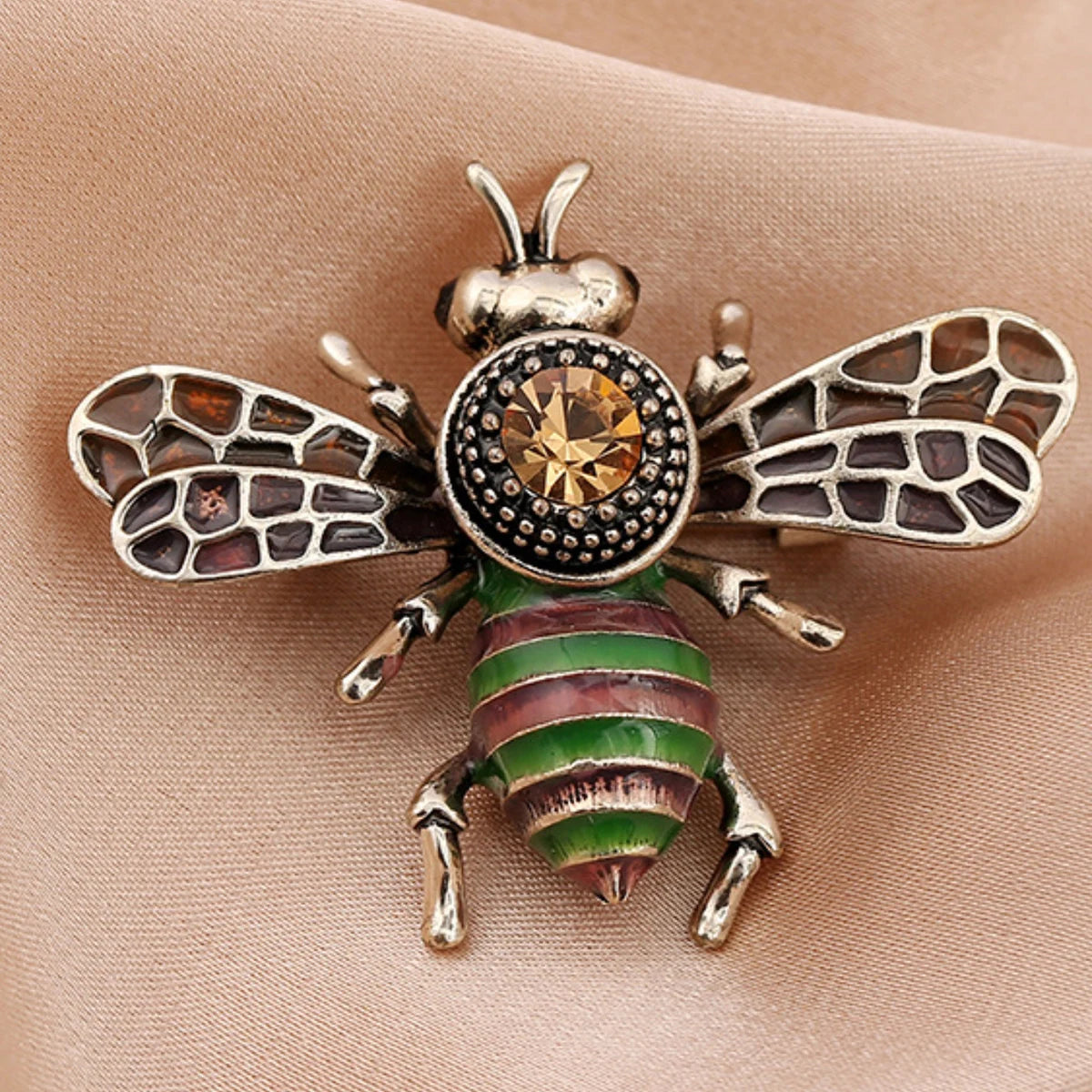 1PC Women's Fashion Trend Personalized Imitation Pearl Bee Brooch Pin