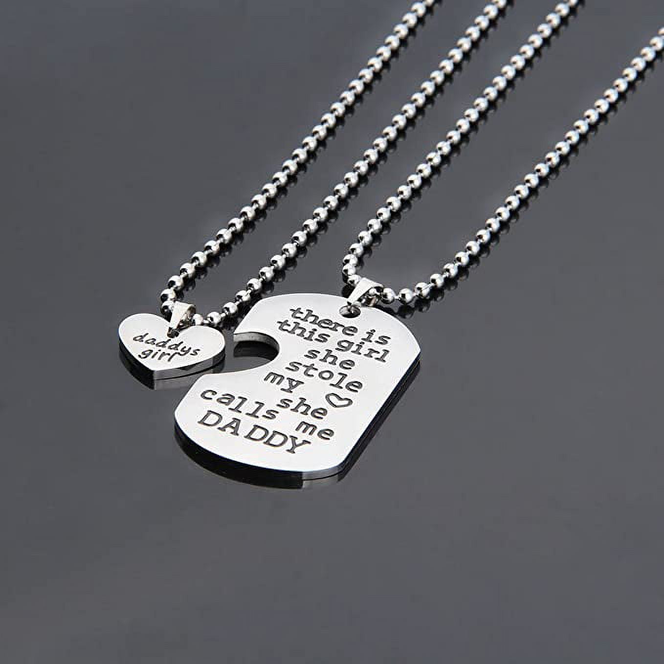 Father Daughter Necklace Set - Father's Day Gift Jewelry Necklace Set