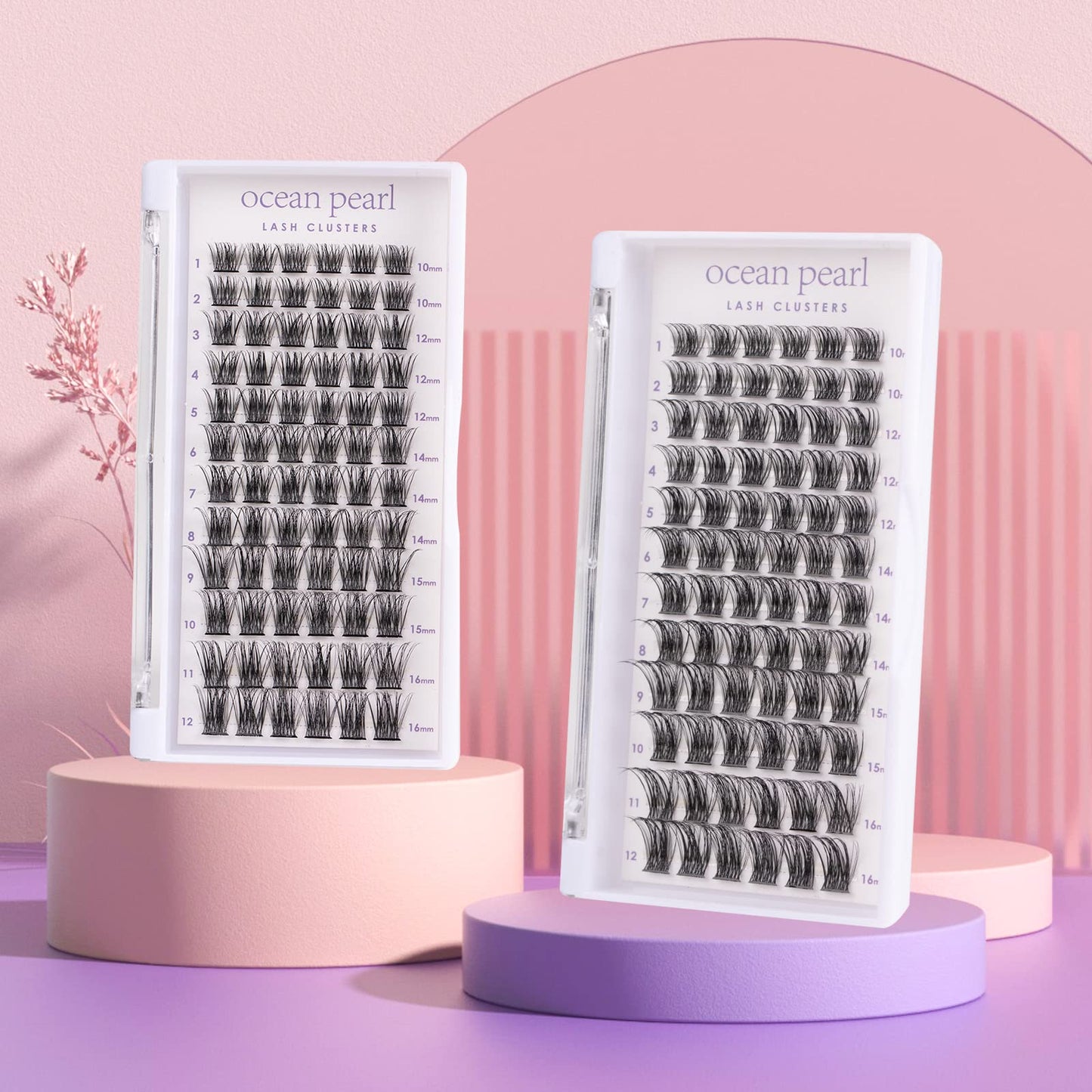 Lash Extension Kit 72 Cluster Individual Lashes Natural with Lash Bond and Seal Super Hold Eyelash Tweezers Lash Glue Remover Easy to Remove Lash Clusters Kit DIY at Home 10-16mm C/D Curl - OP01