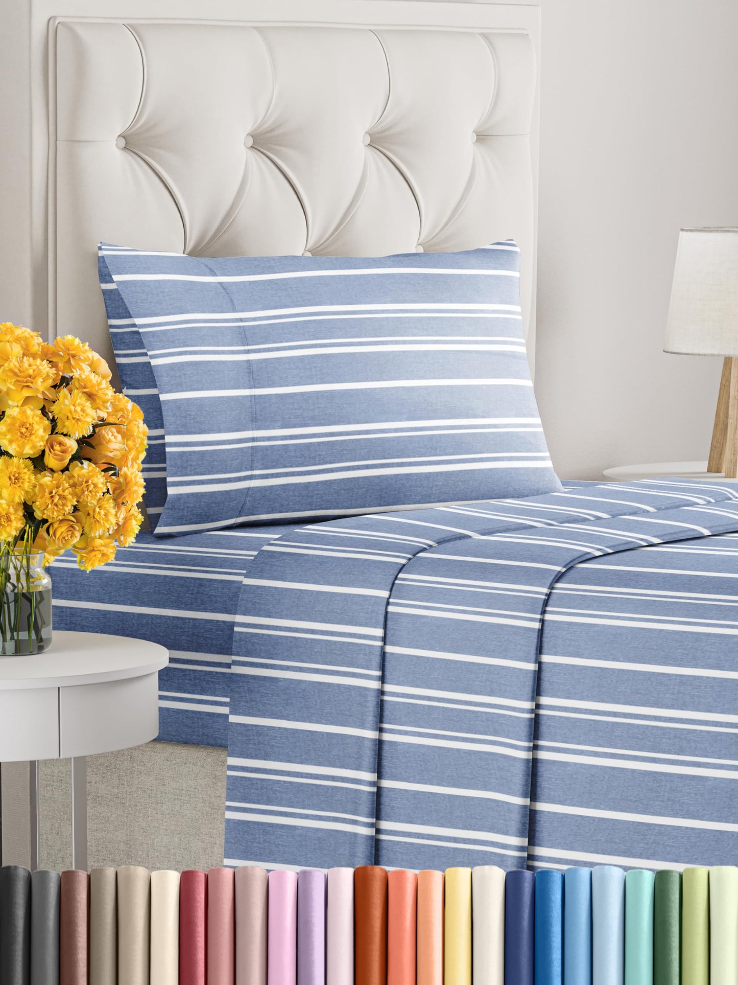 Queen Size 4 Piece Sheet Set - Comfy Breathable & Cooling Sheets - Hotel Luxury Bed Sheets for Women & Men - Deep Pockets, Easy-Fit, Extra Soft & Wrinkle Free Sheets - White Oeko-Tex Bed Sheet Set